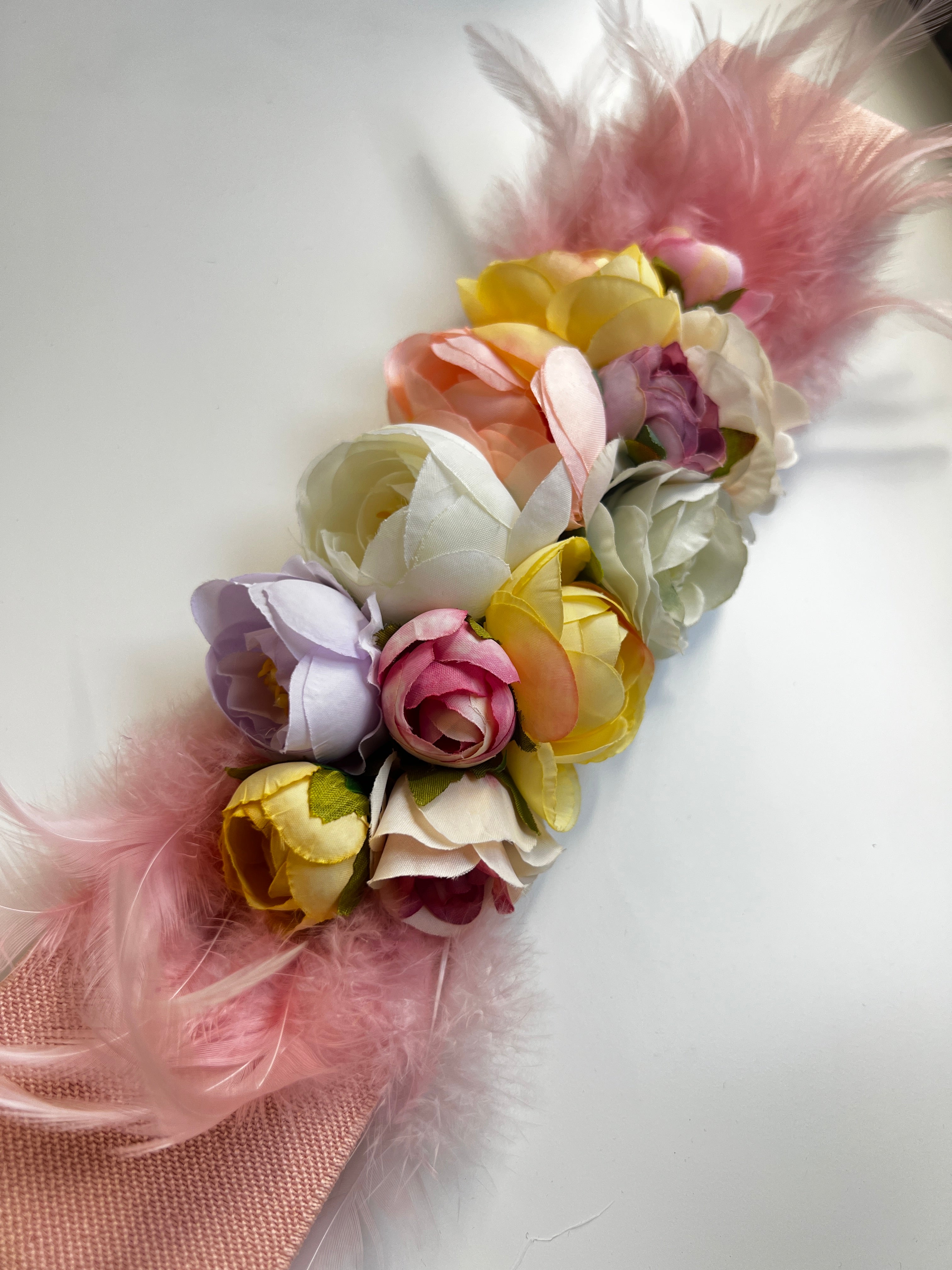 Cinturón floral con plumas goma - Zebra&Maduixa®