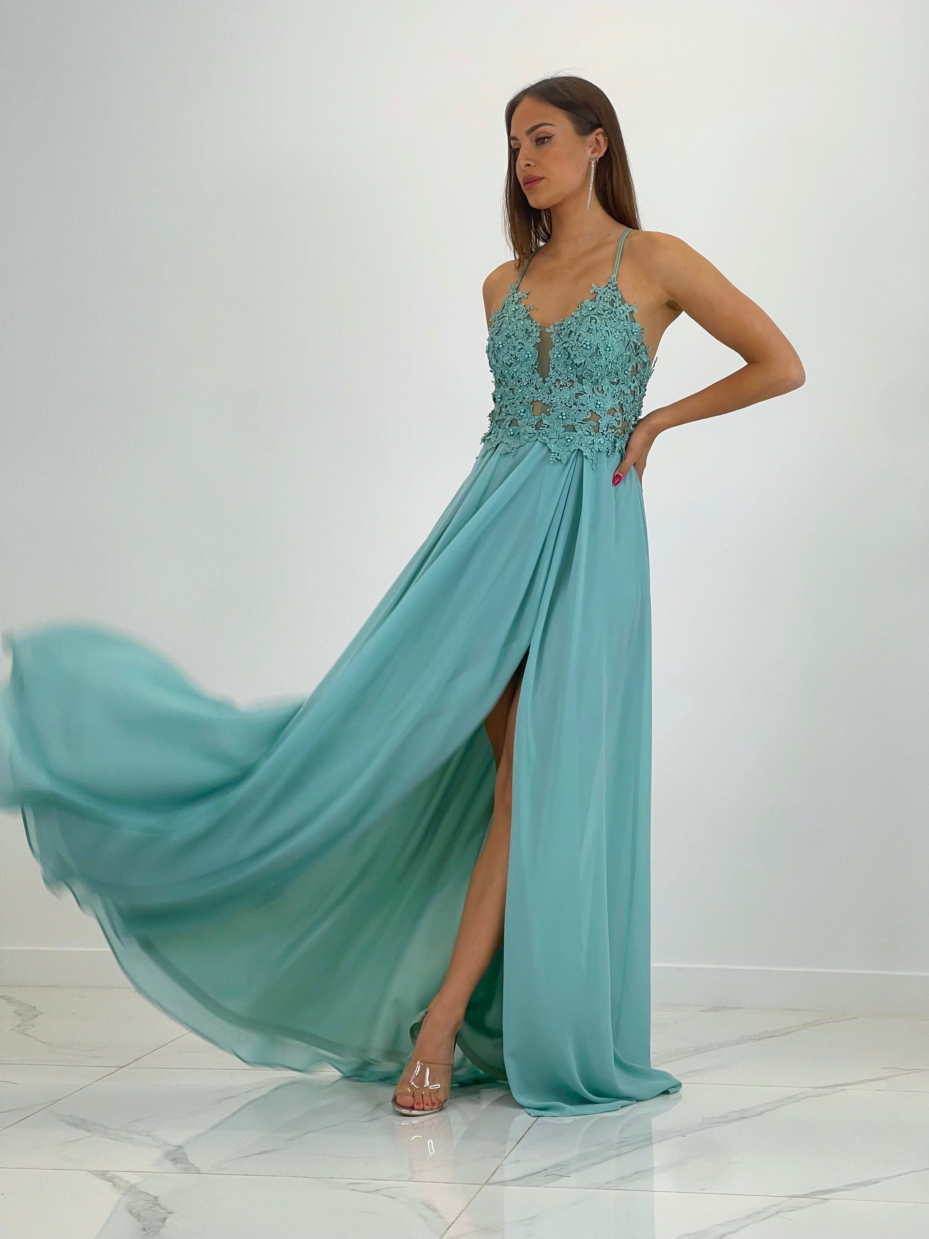 Vestido bordado tirantes Celina