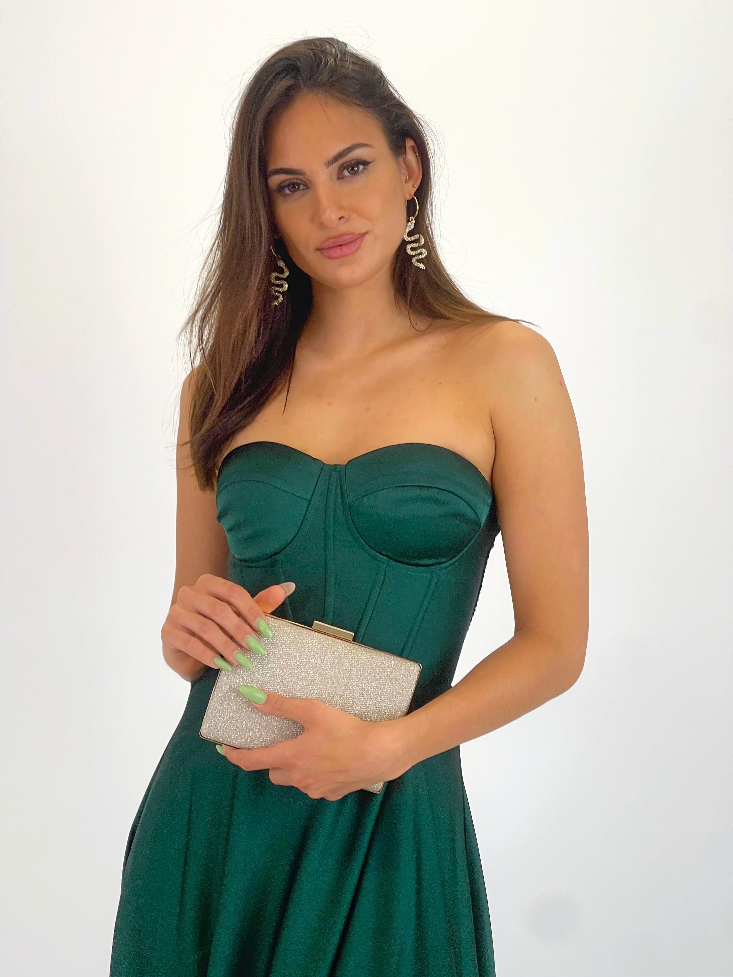 Vestido corsé raso Sarah