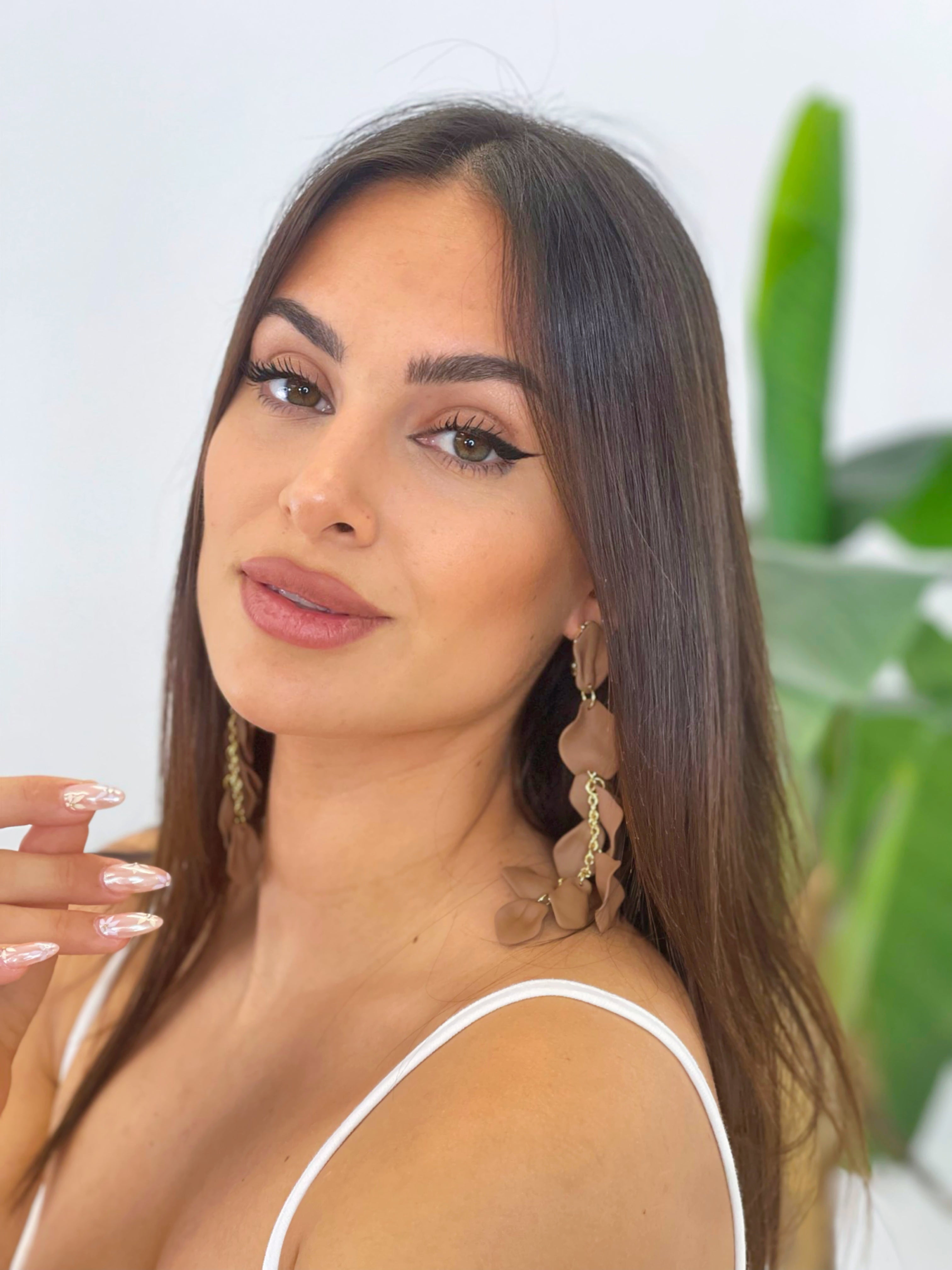 Pendientes pétalos cascada