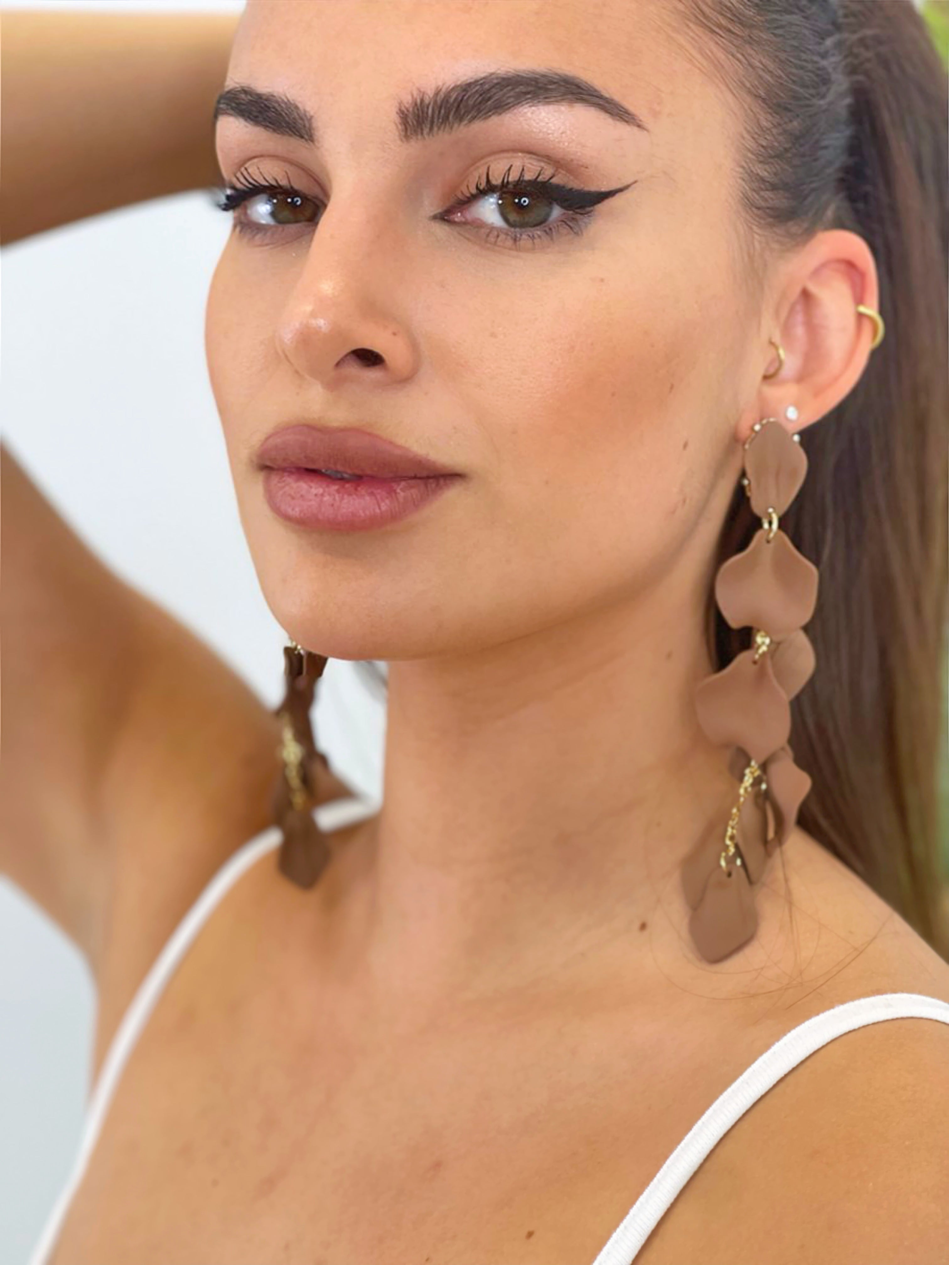 Pendientes pétalos cascada