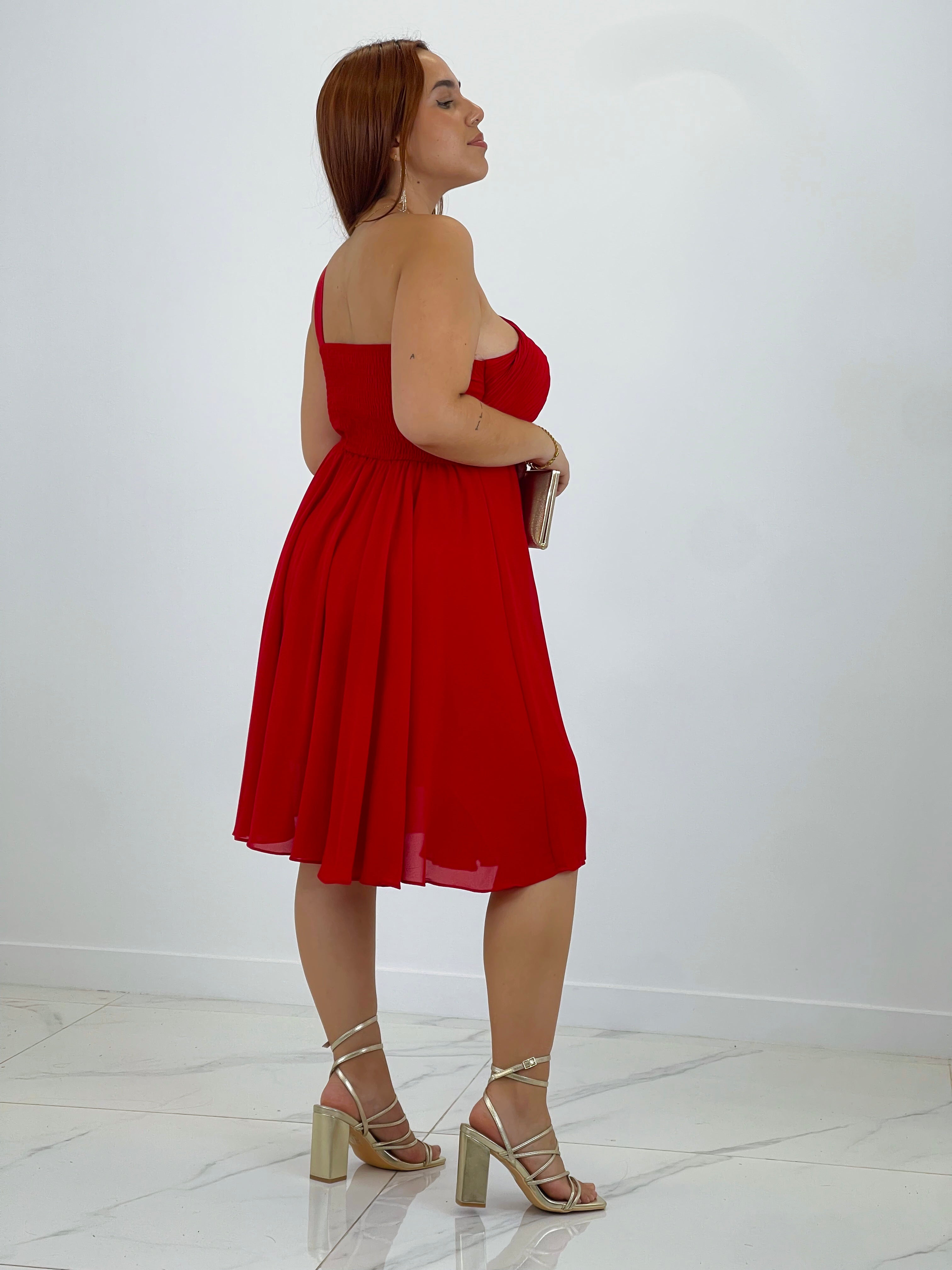 Vestido drapeado romano Corto - Zebra&Maduixa®