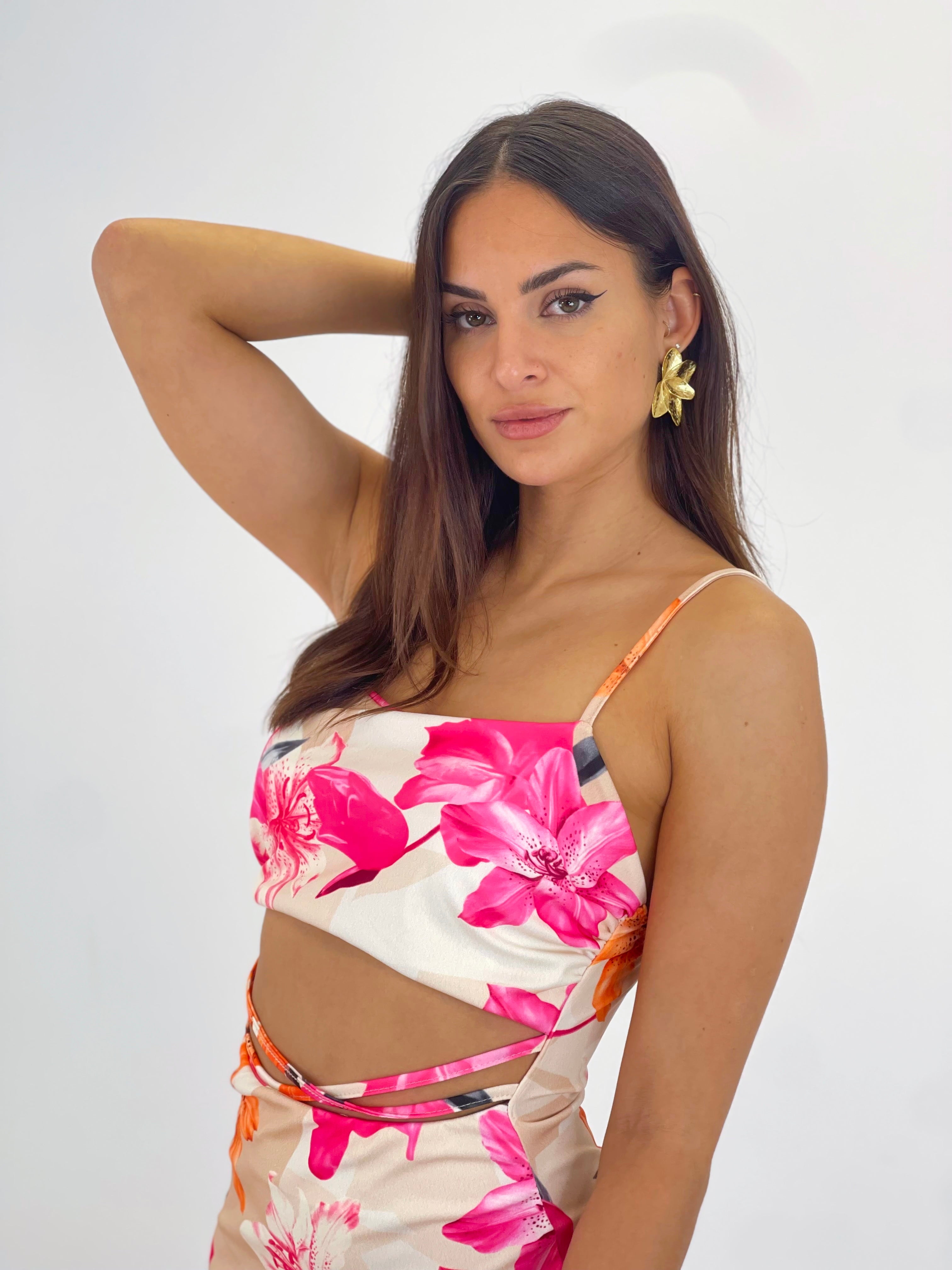 Vestit estampat cut out Mallorca