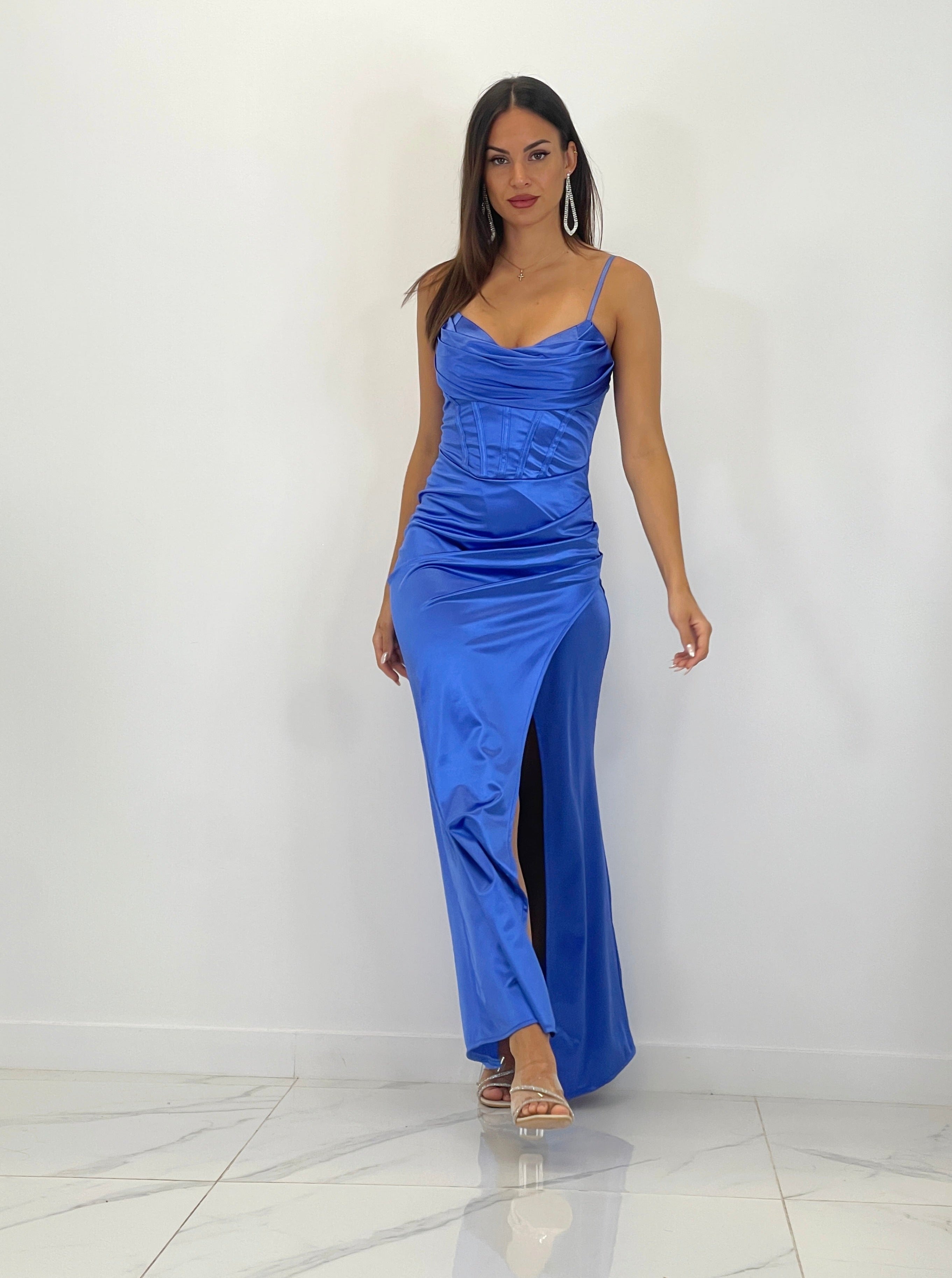 Vestido satinado corset Aroa