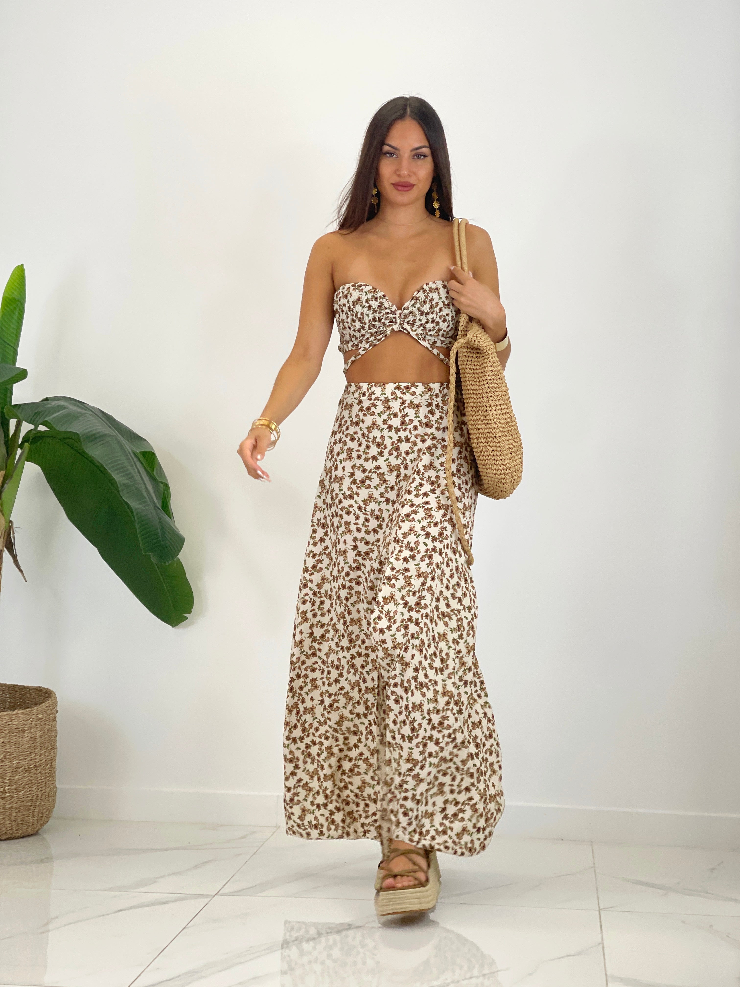 Floral print crop top