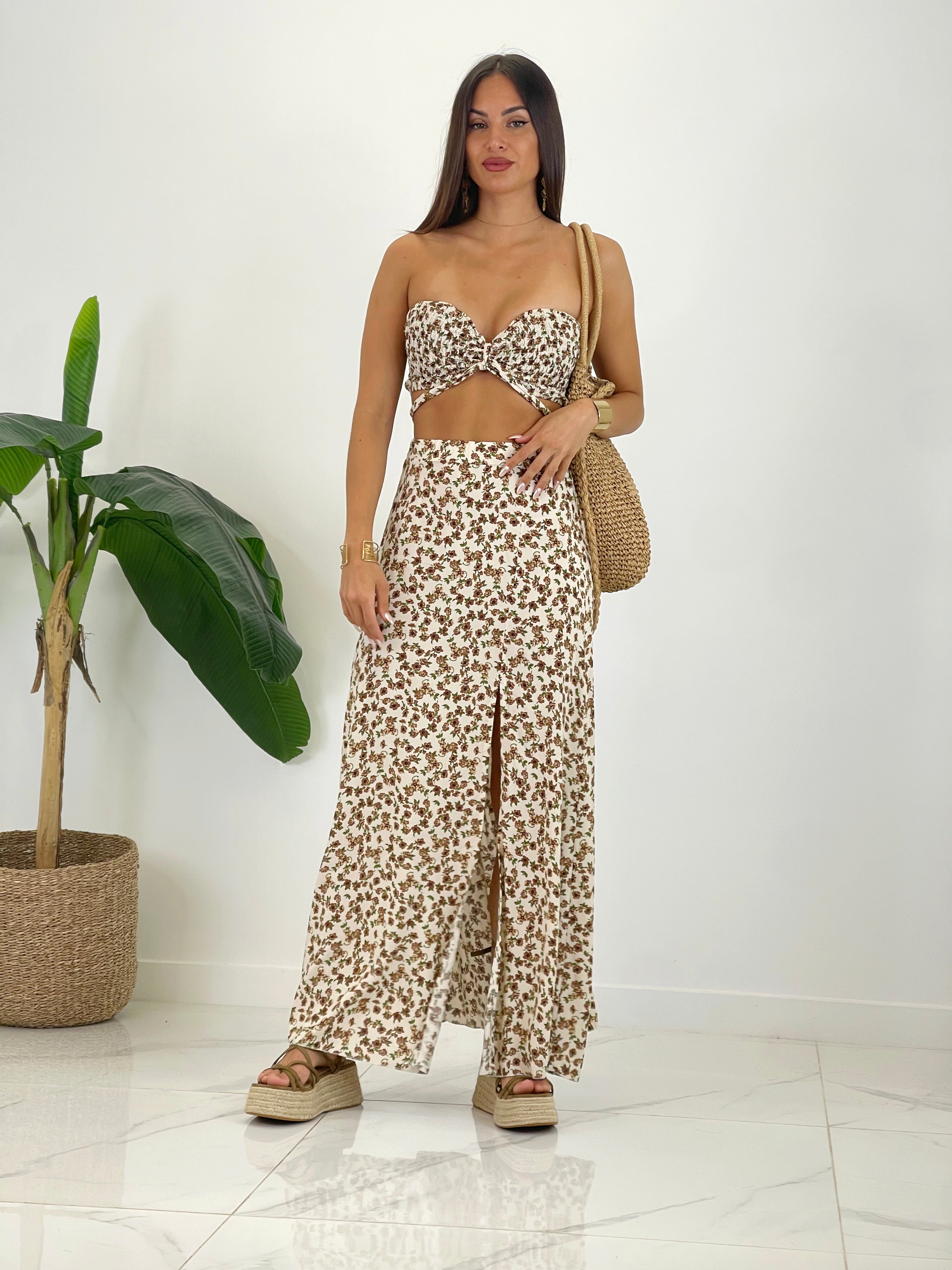 Floral print crop top