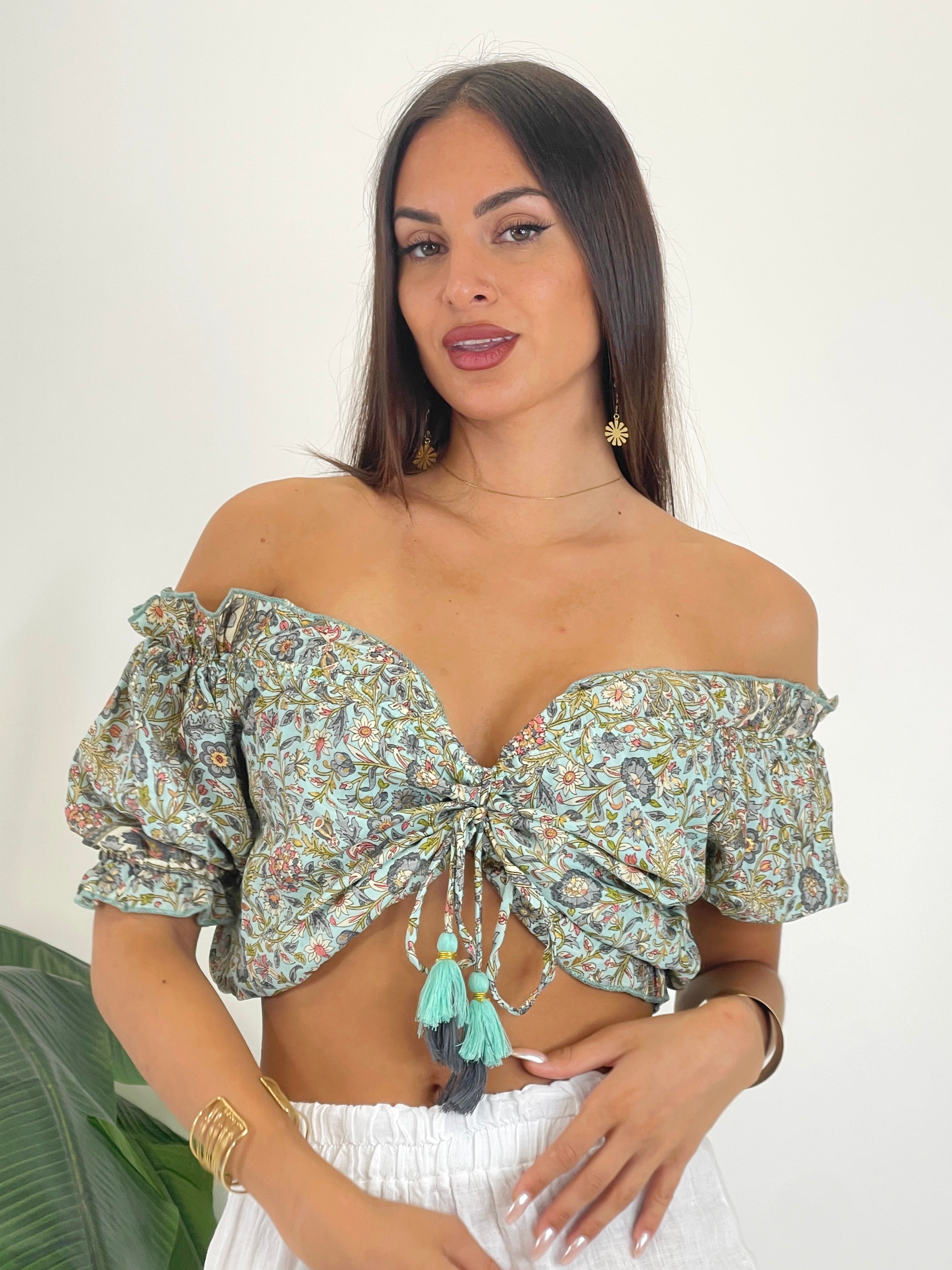 Top escote bardot Boho - Zebra&Maduixa®