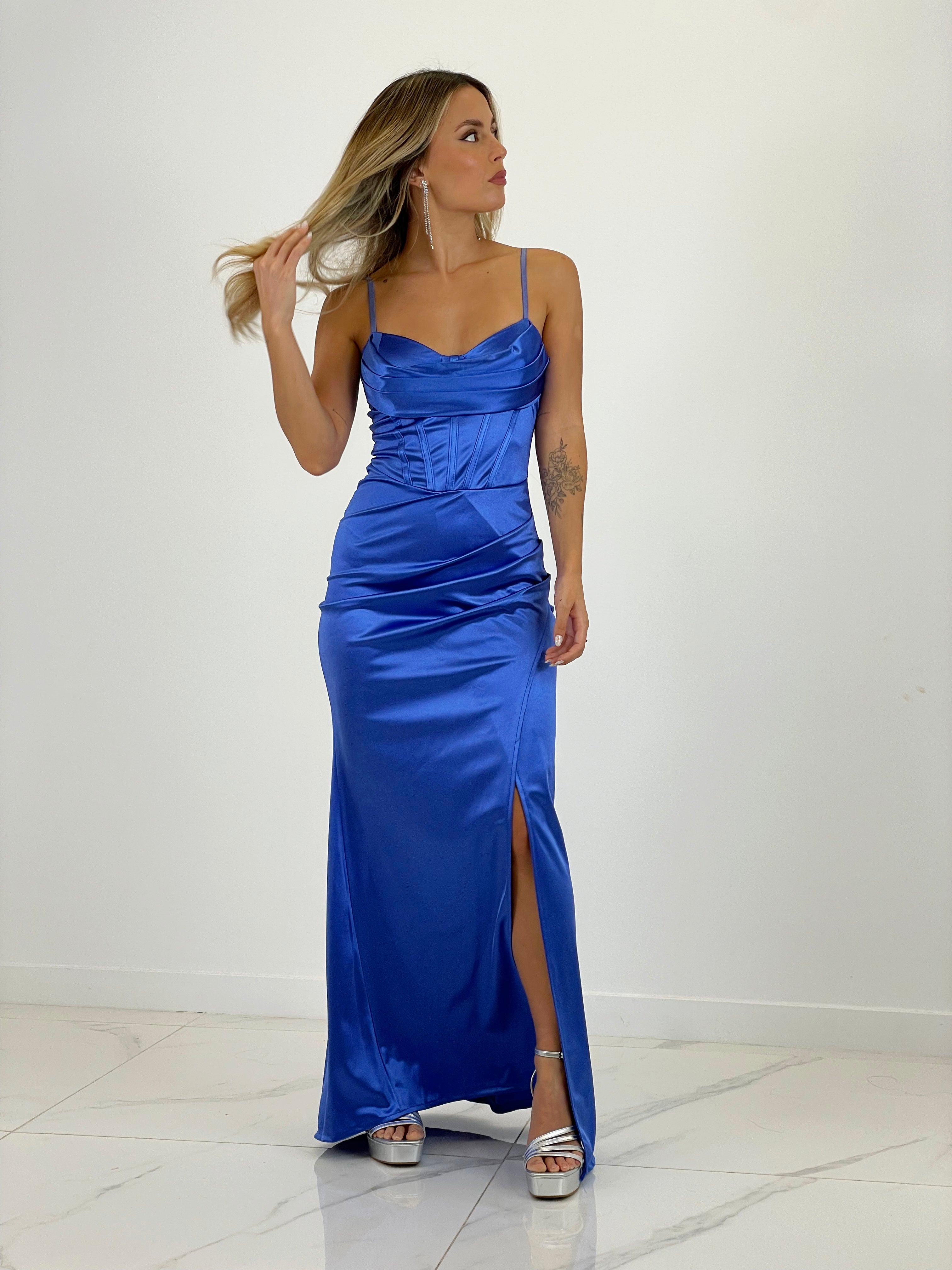 Vestido satinado corset Aroa