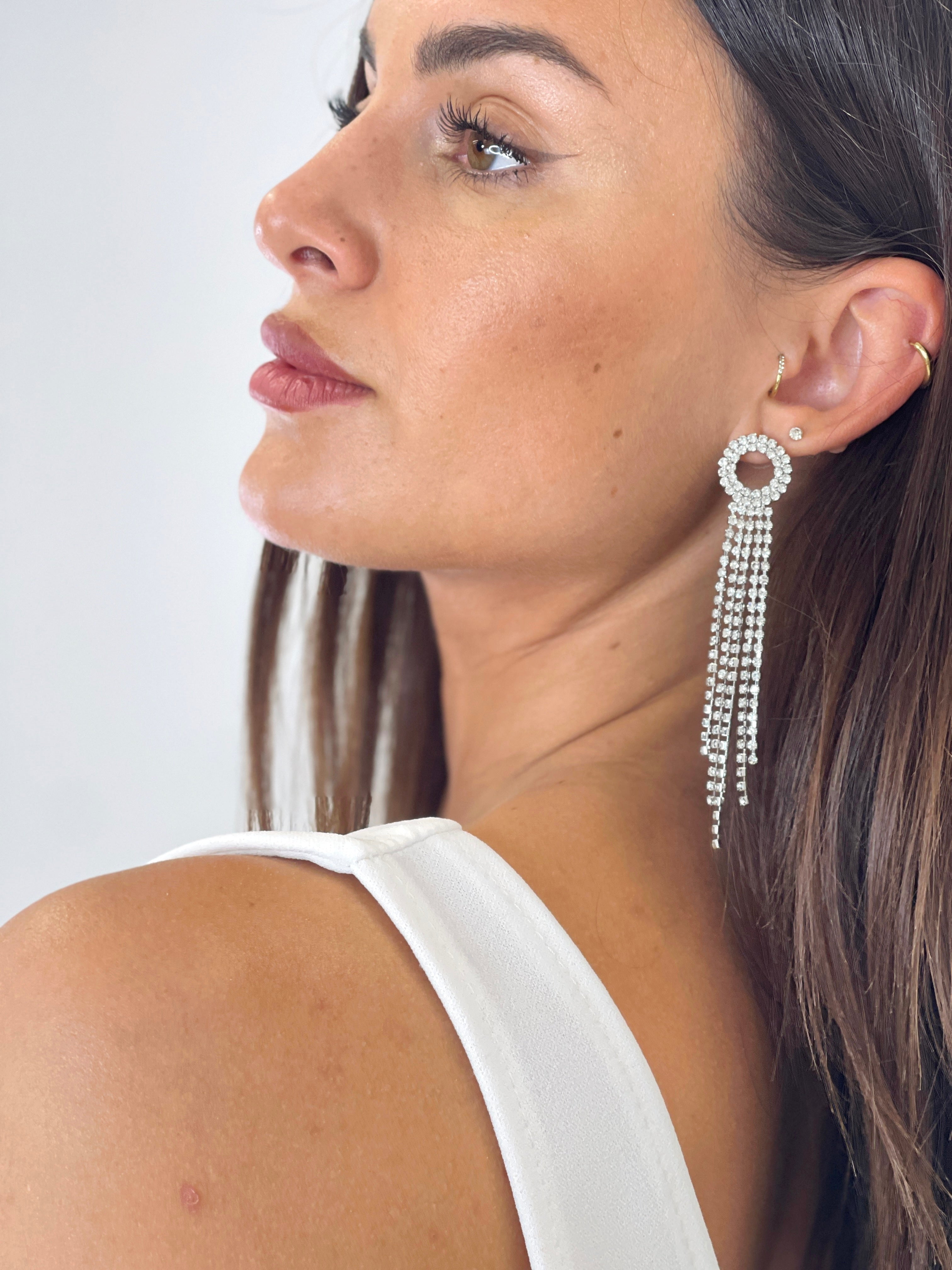 Pendientes circulo pedrería