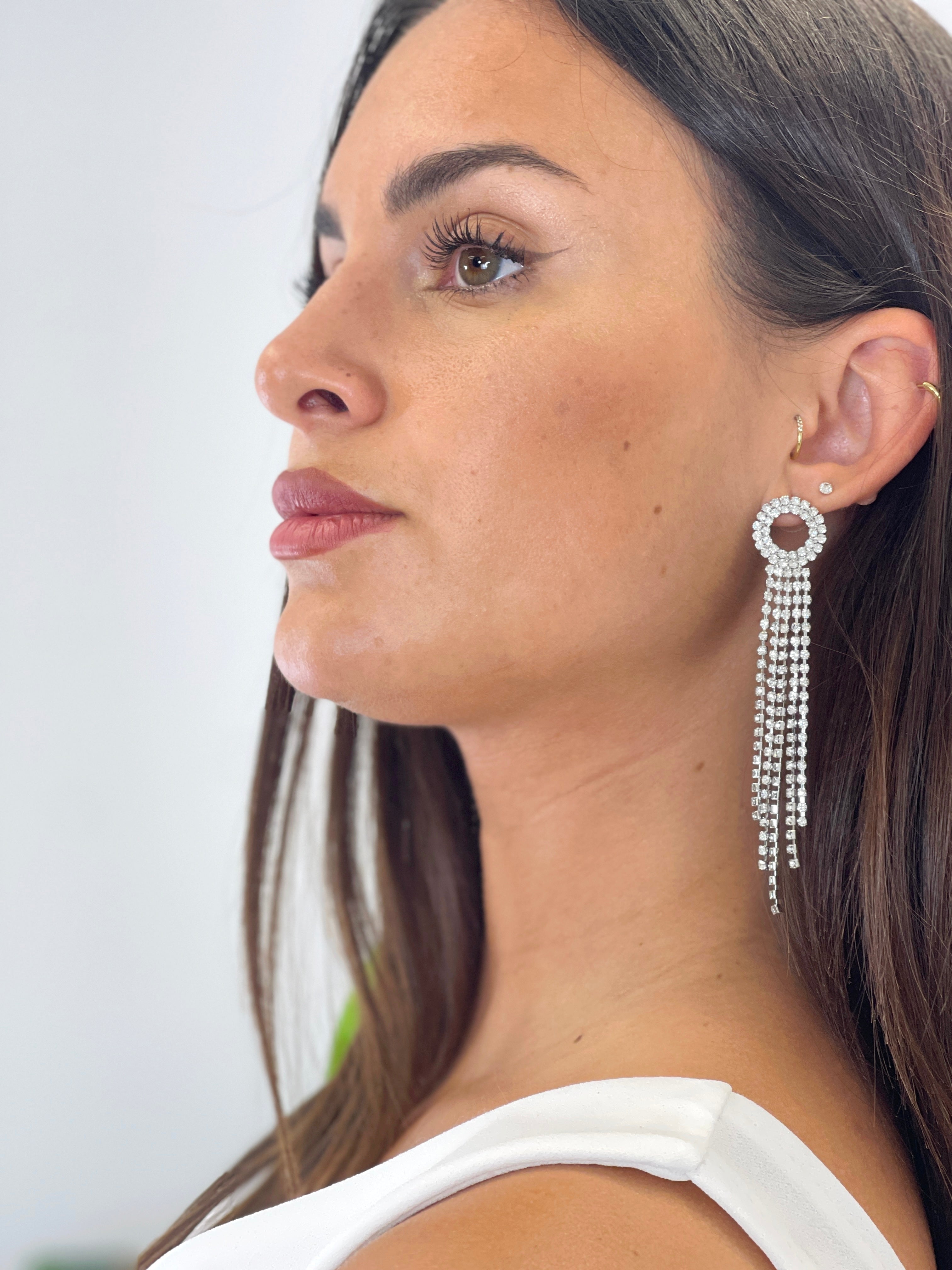 Pendientes circulo pedrería