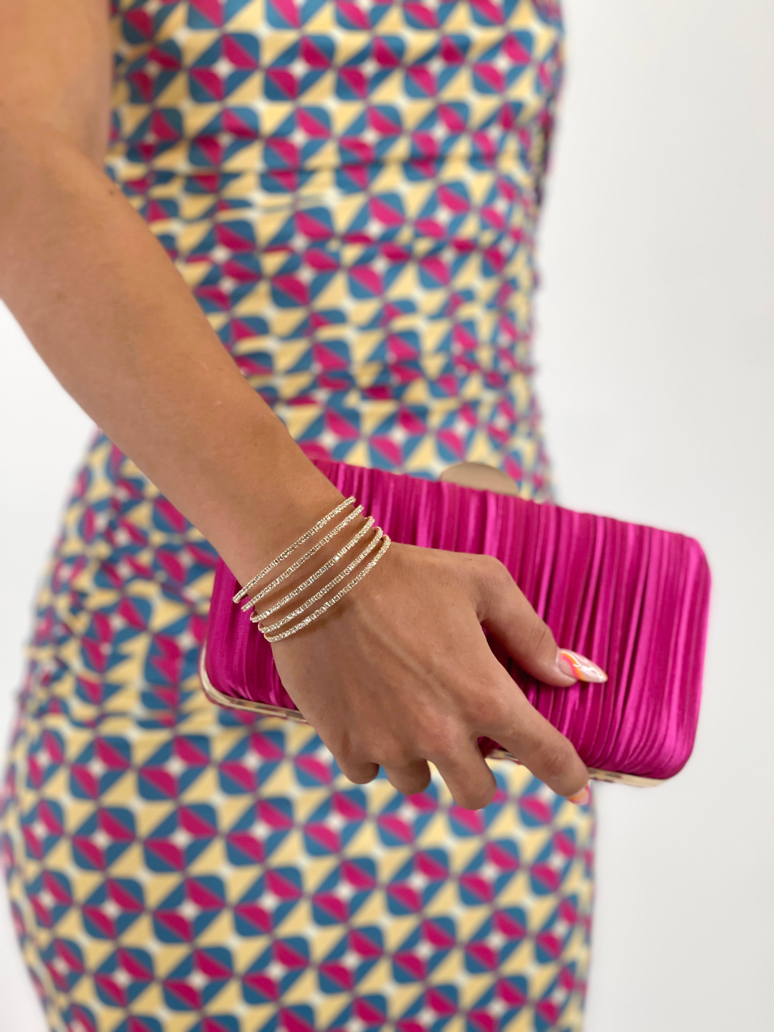 Brazalete tiras brillos