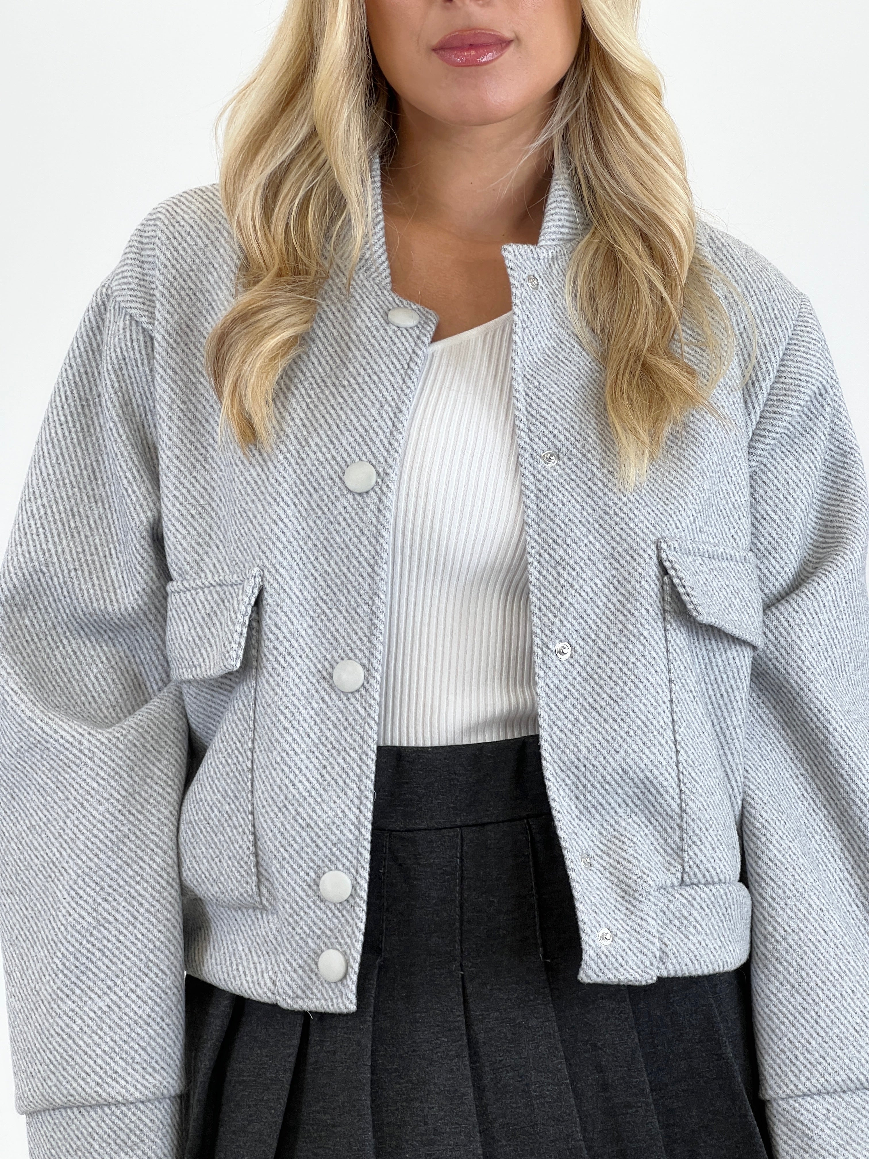 Cazadora bomber efecto paño