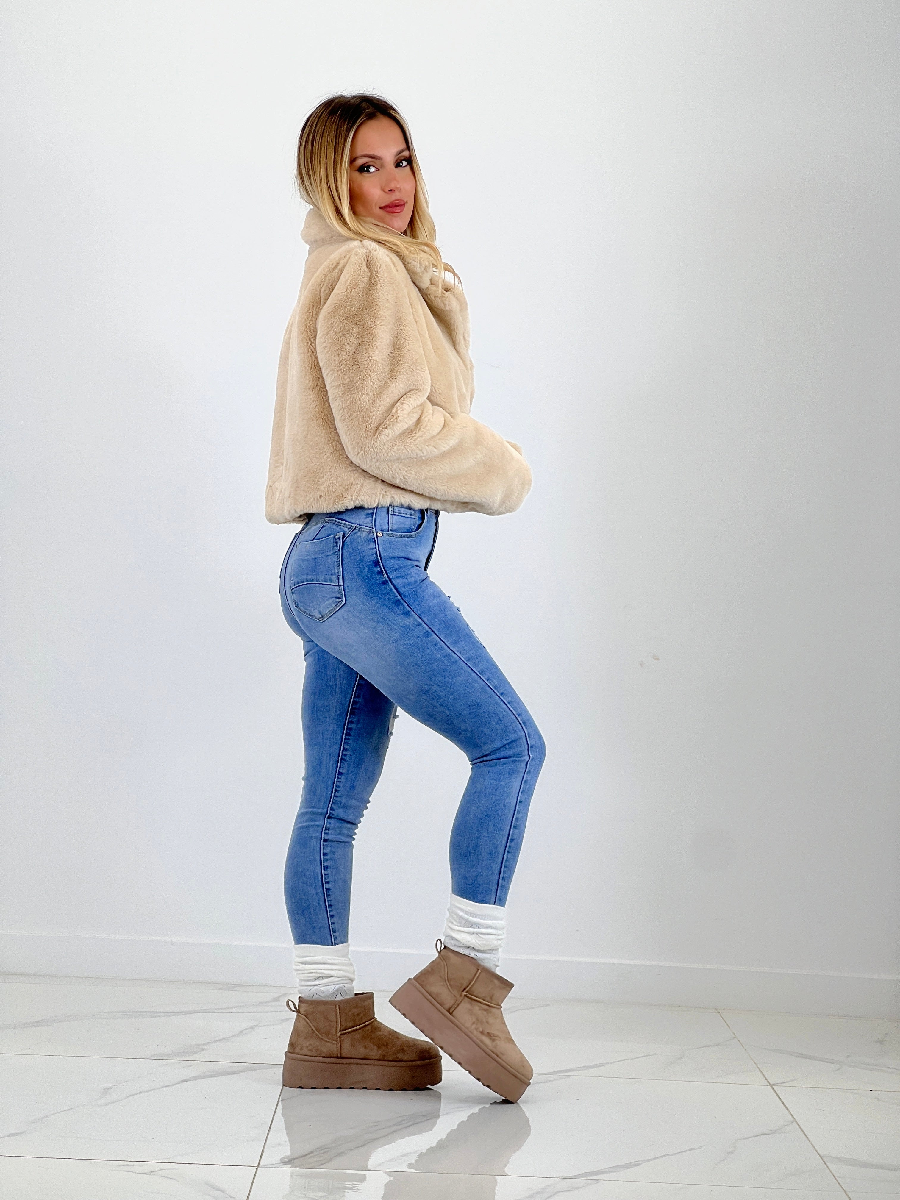 Botines plataforma forro pelo