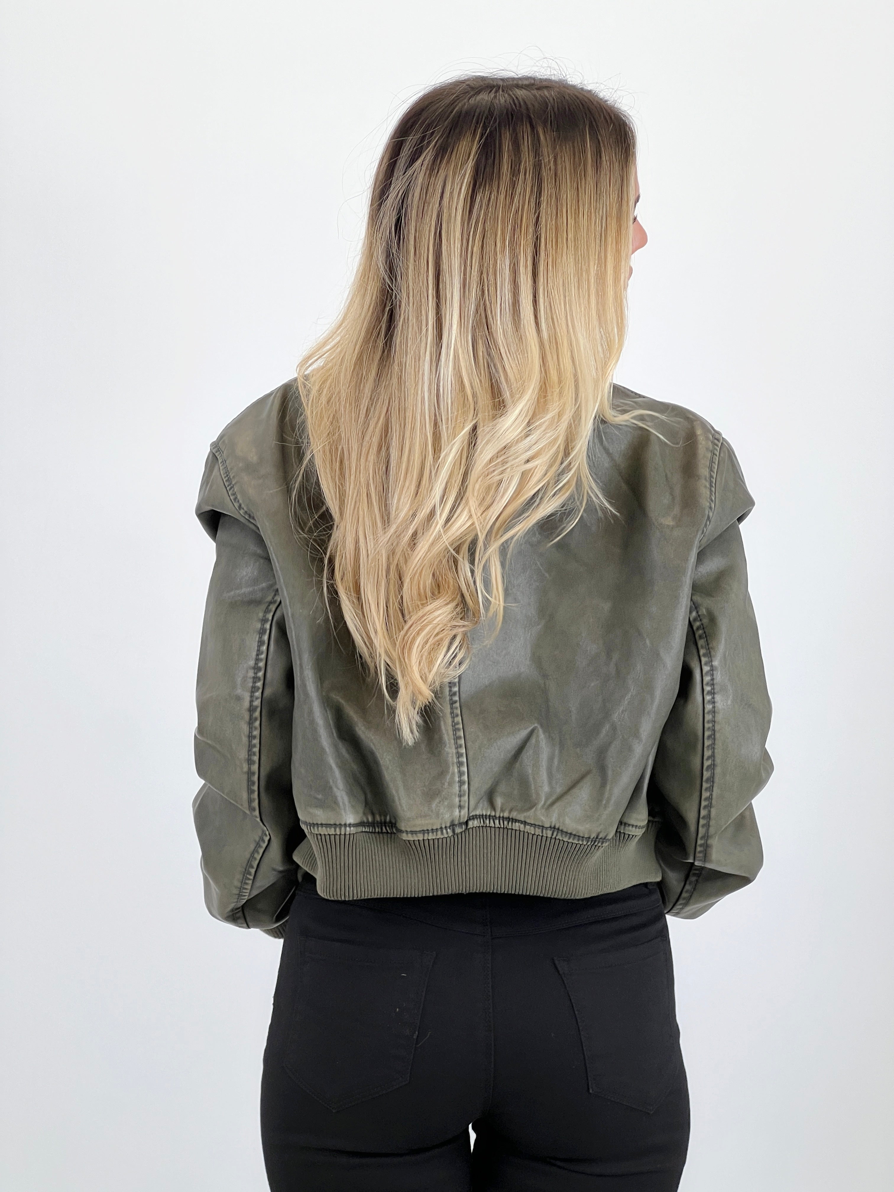 Cazadora piel estilo motorista