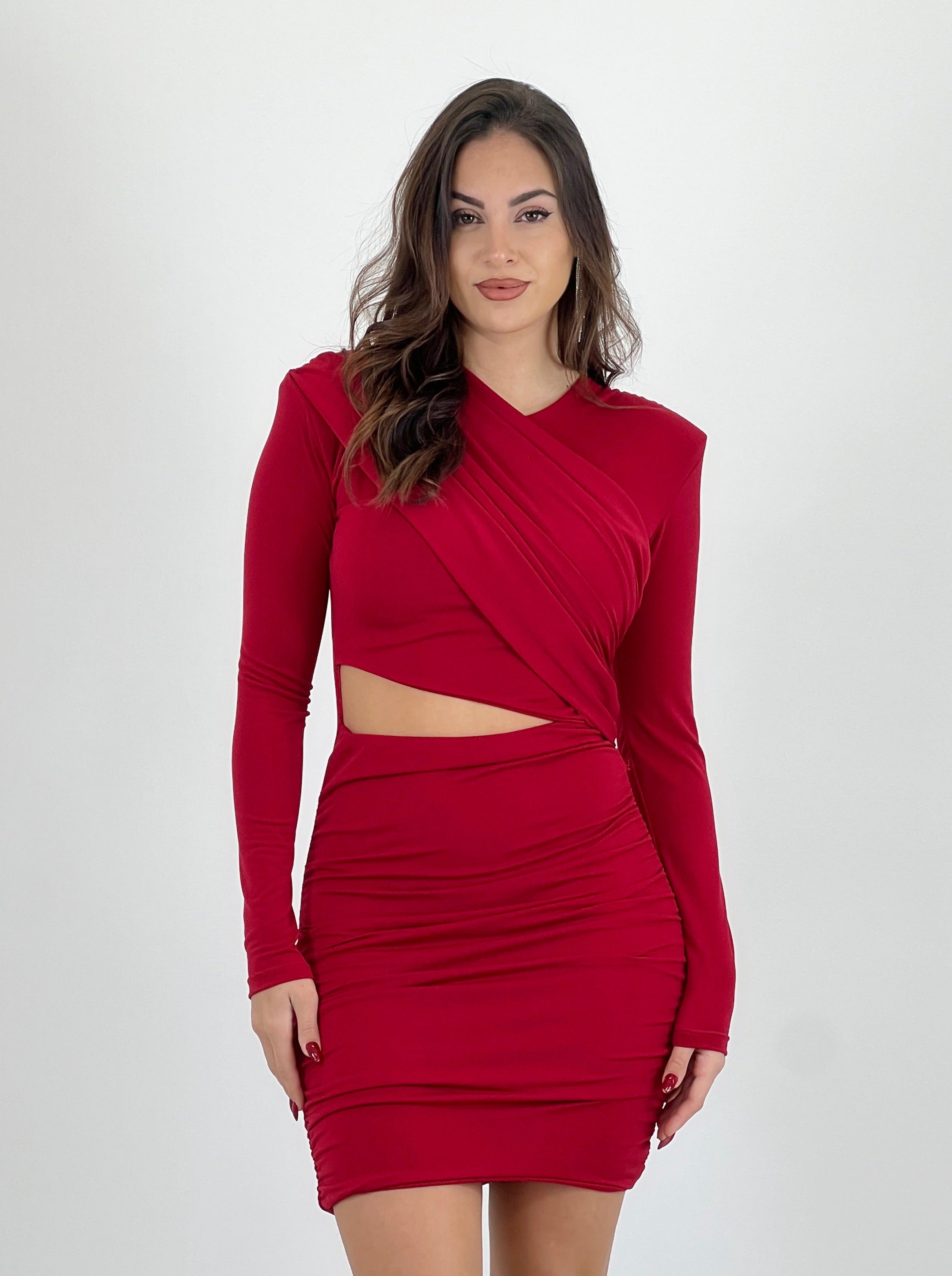 Vestido midi cruzado