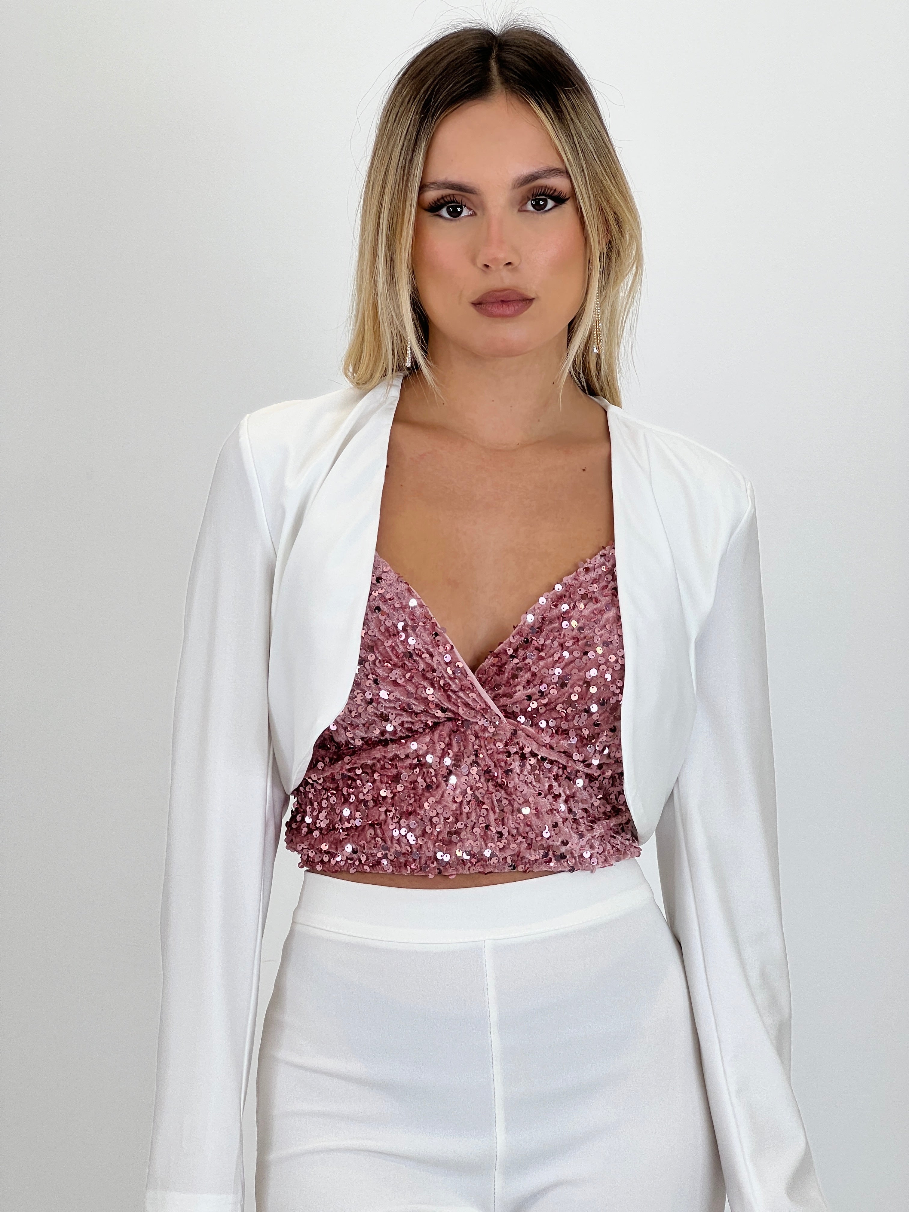 Chaqueta cropped licra