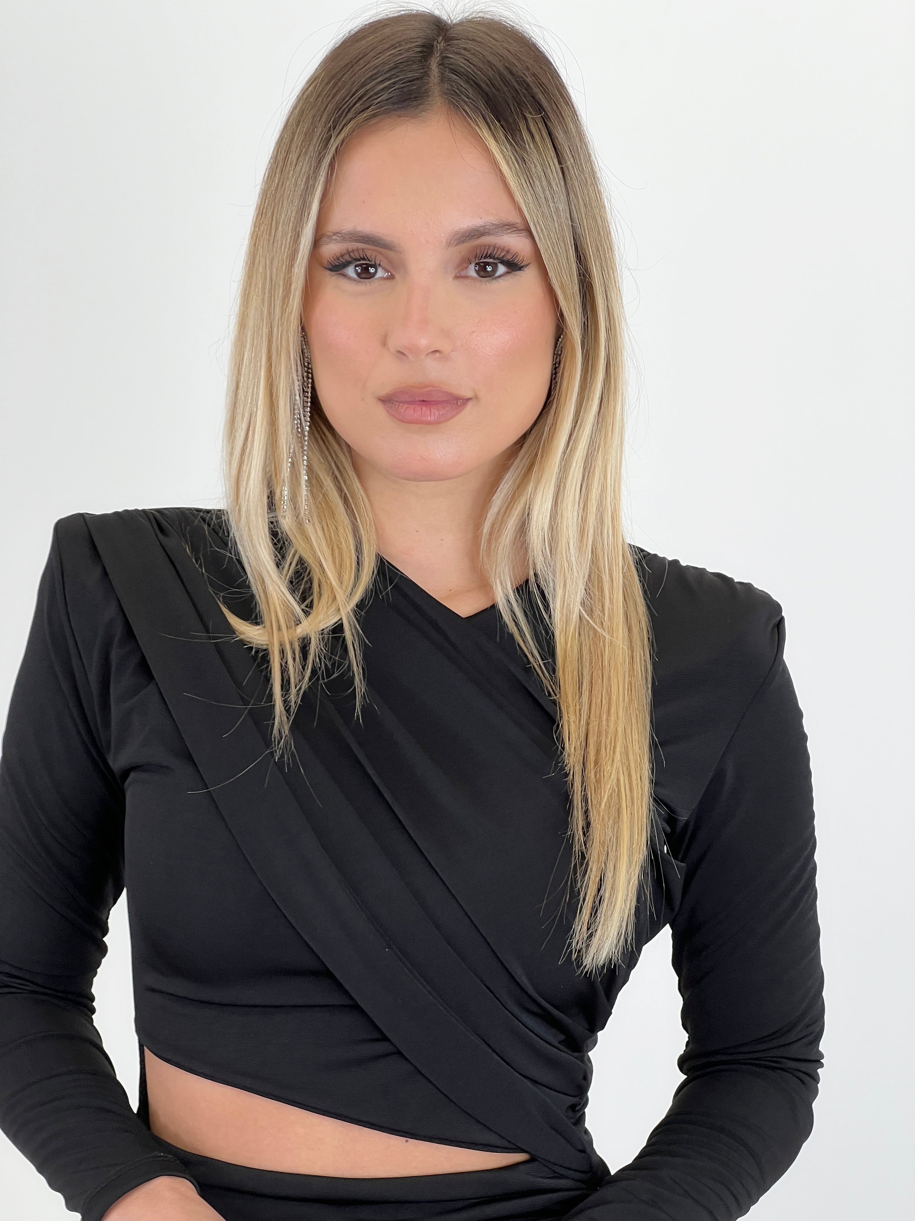 Vestido midi cruzado