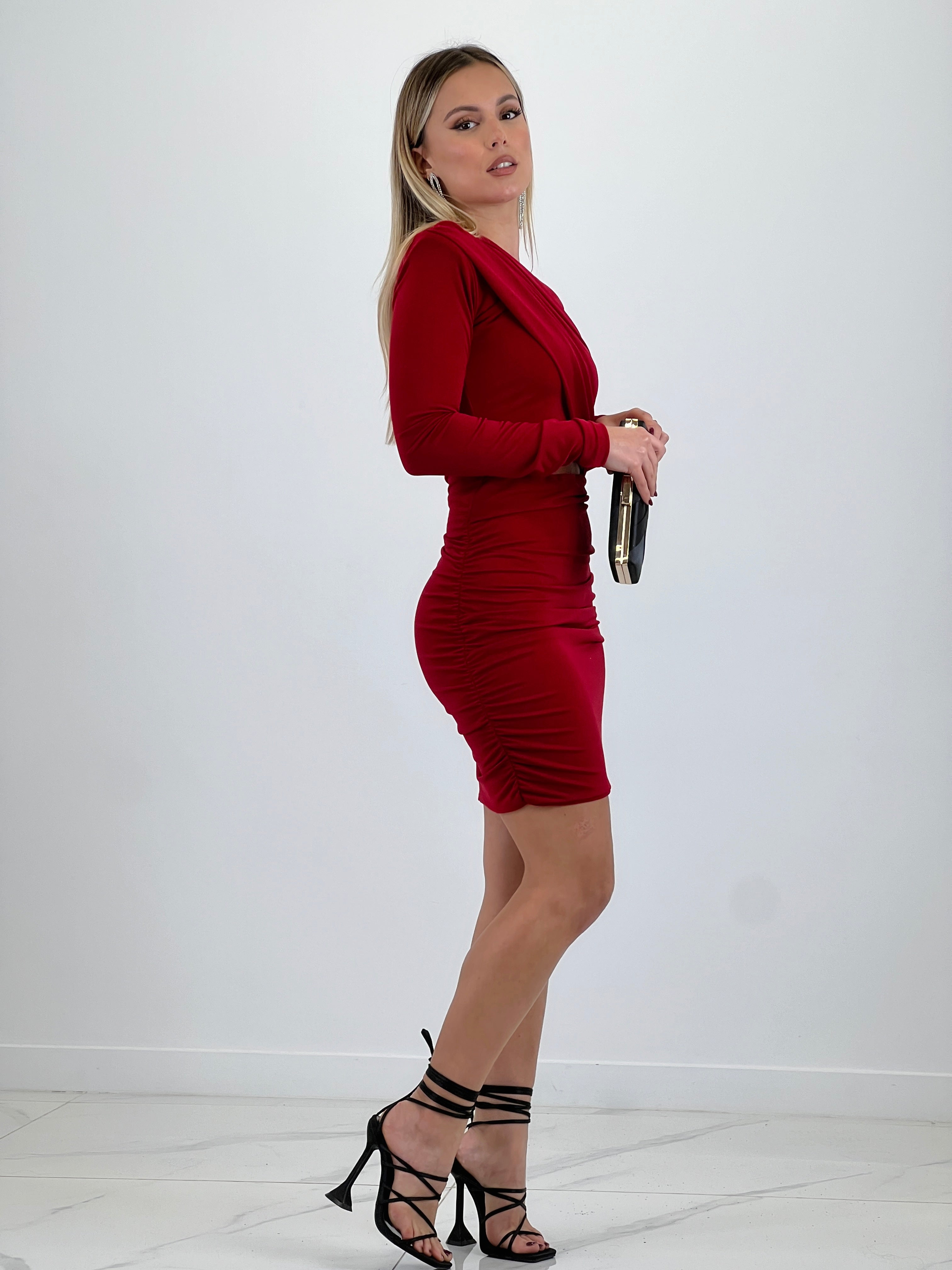 Vestido midi cruzado