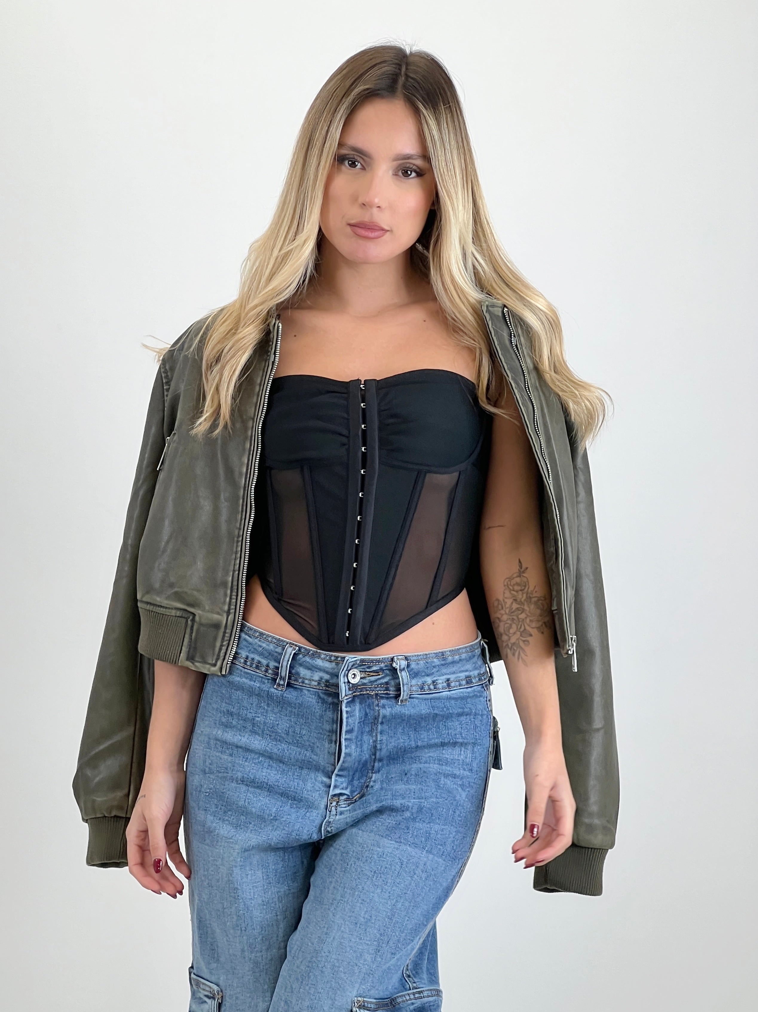 Corsé tirantes transparencia