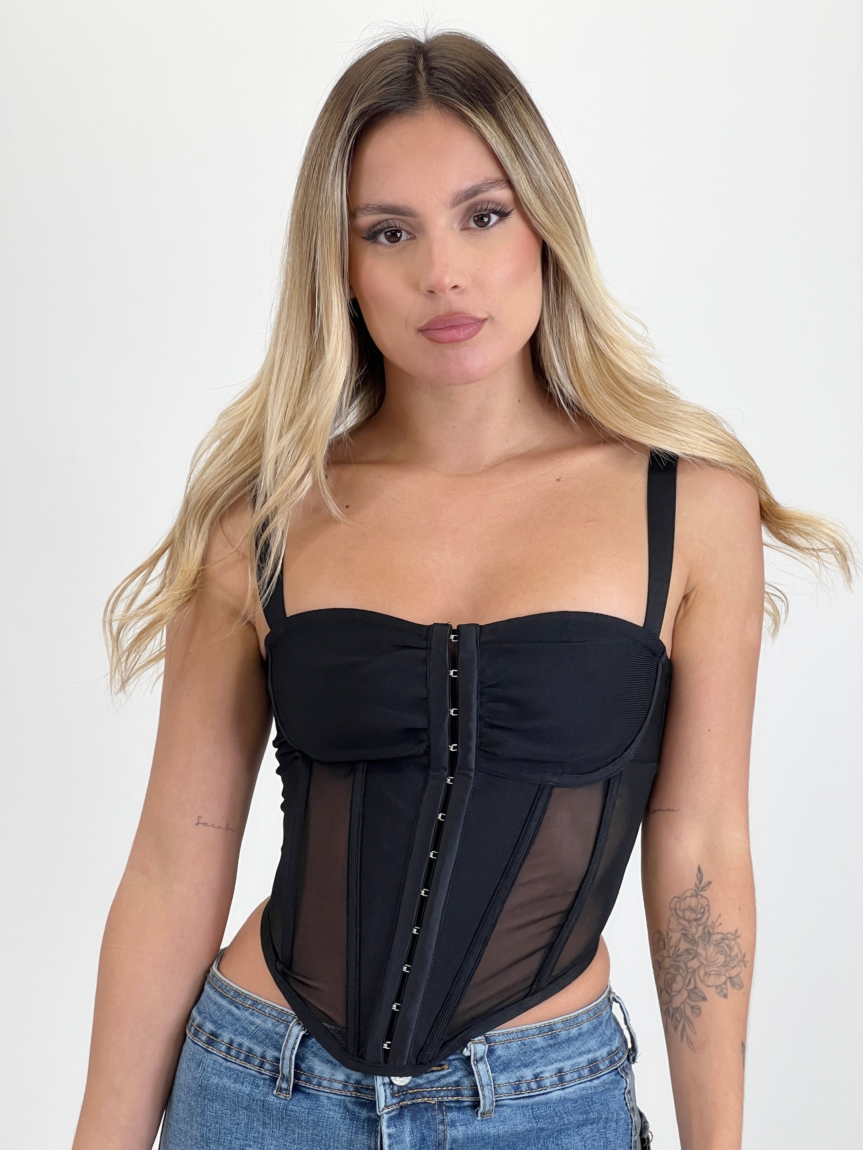 Corsé tirantes transparencia