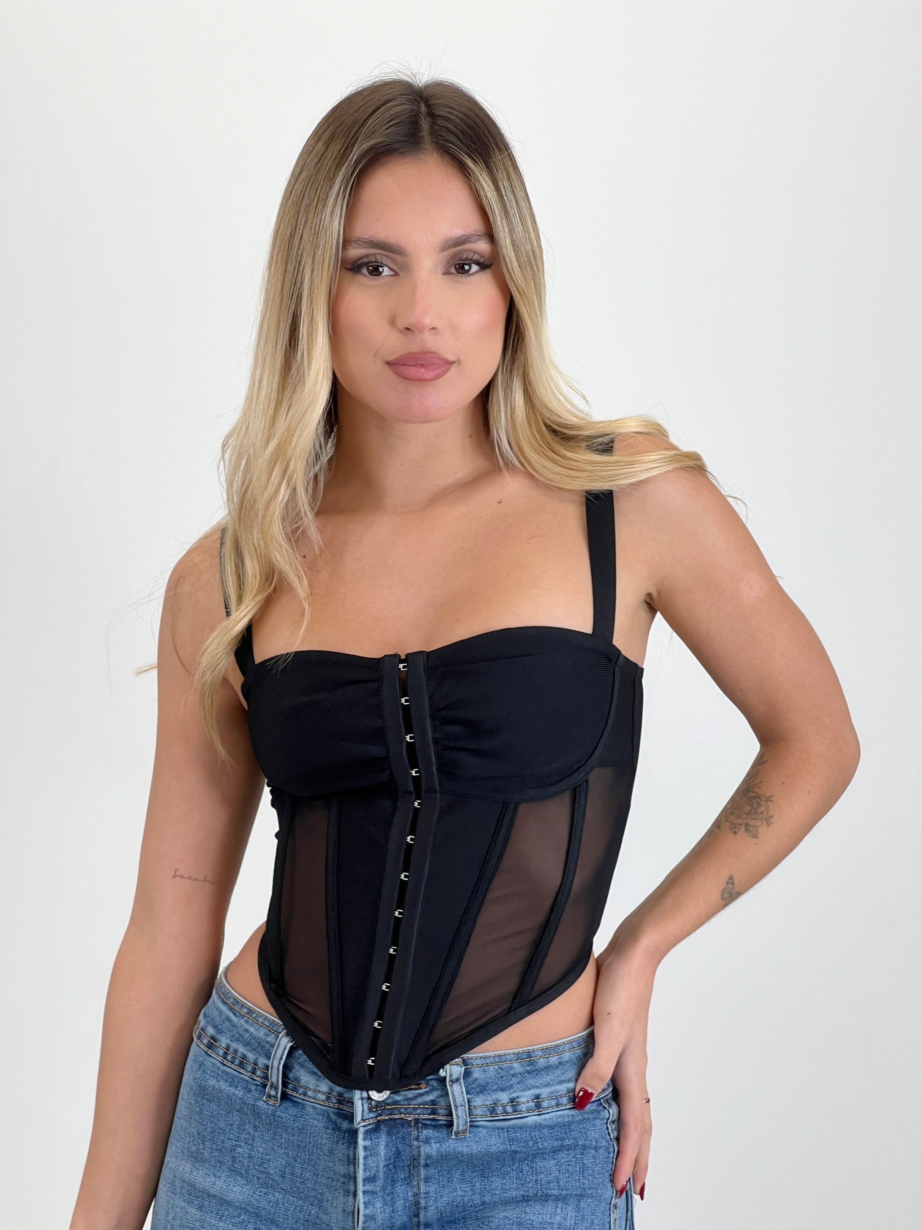 Corsé tirantes transparencia