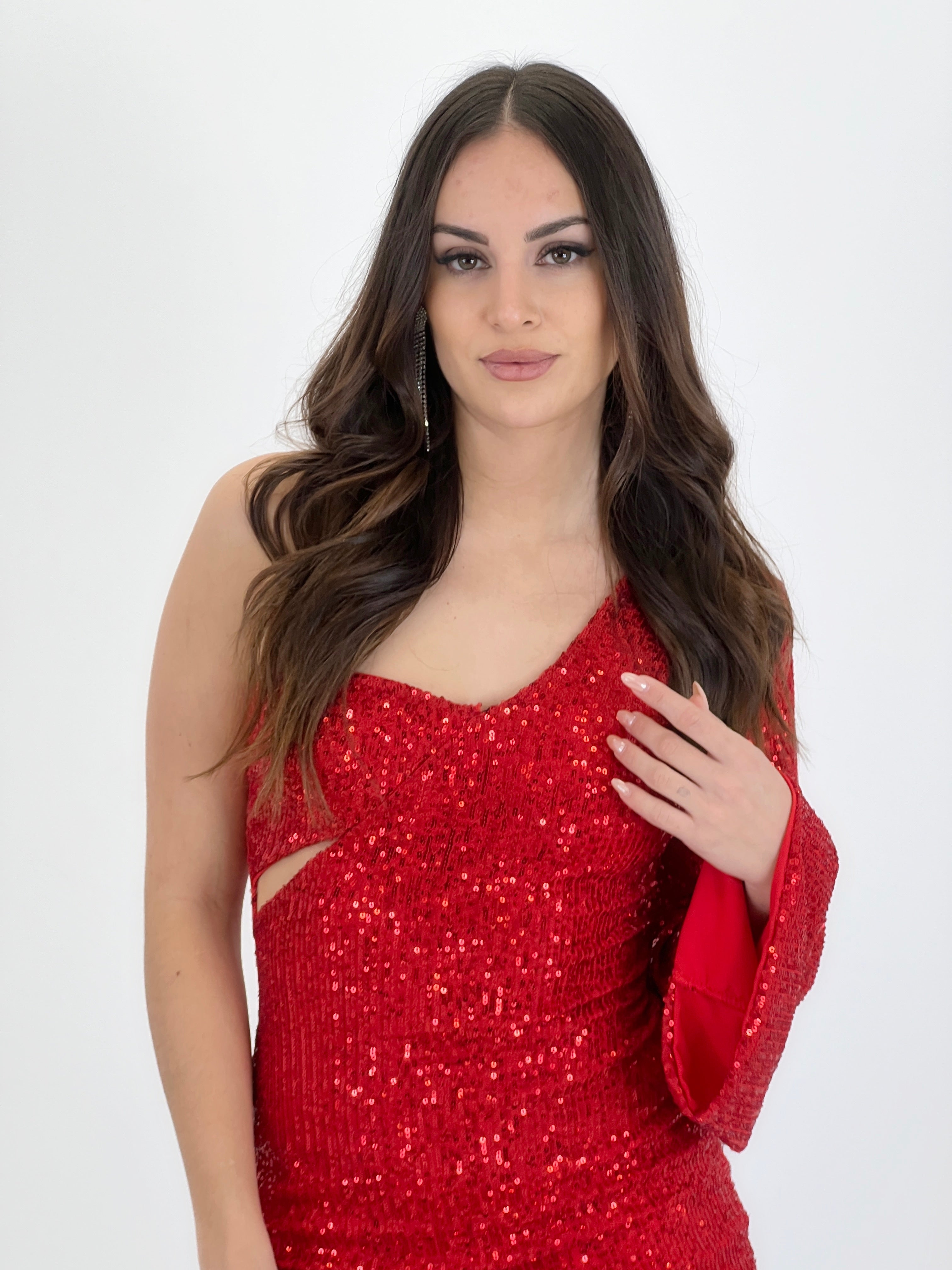 Vestido lentejuelas asimétrico Karen