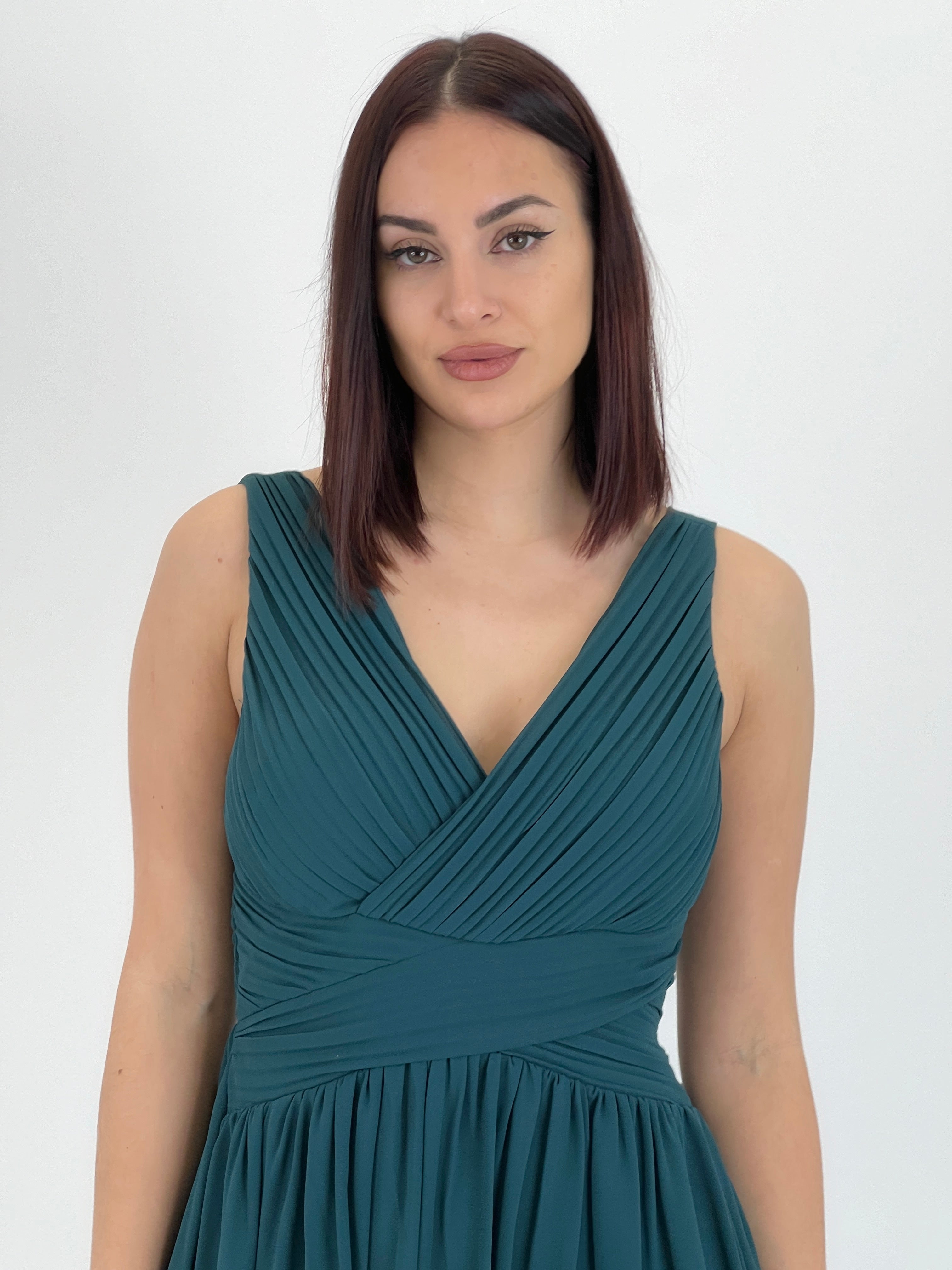 Vestido Elvia drapeado corto