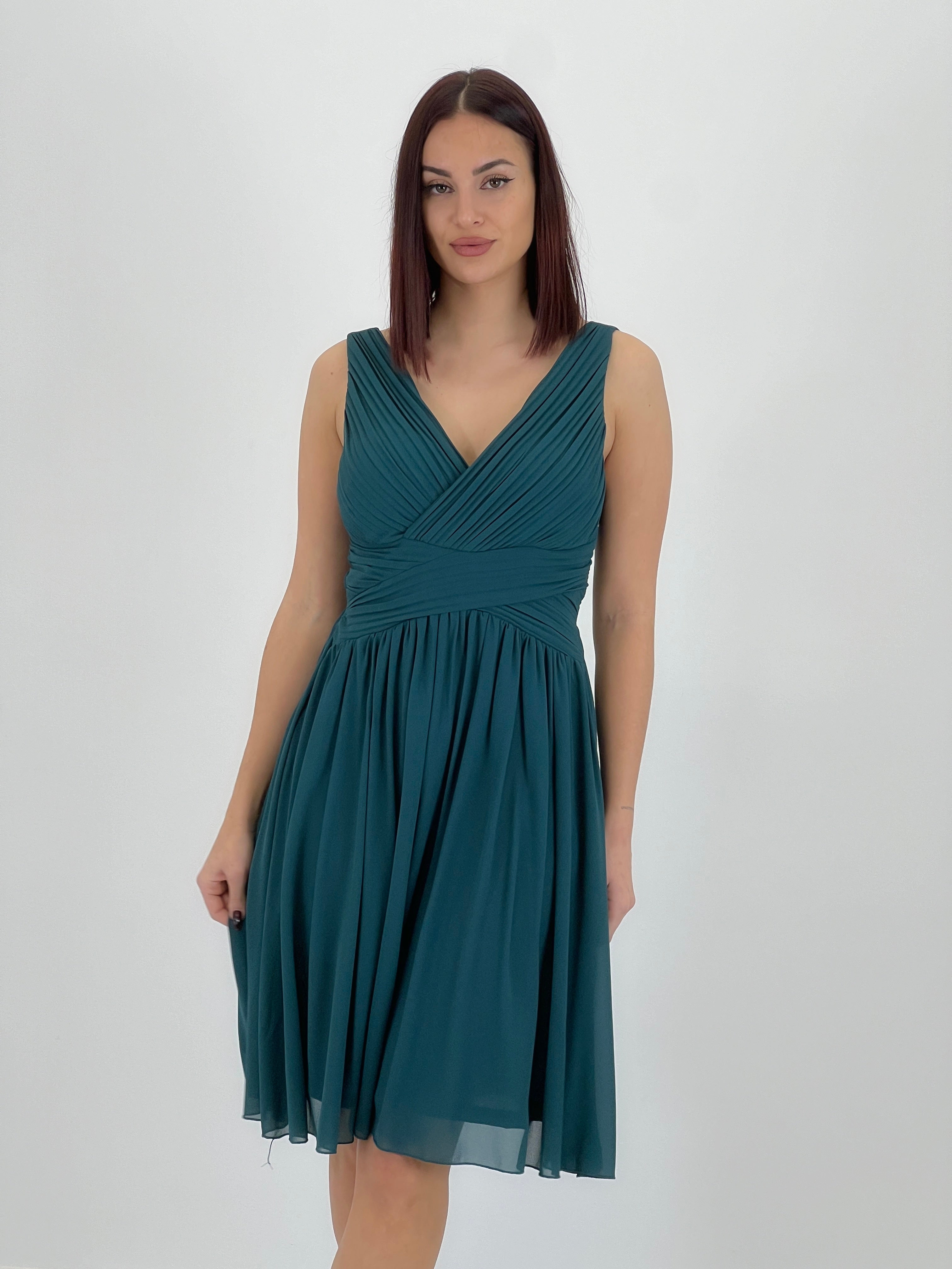 Vestido Elvia drapeado corto