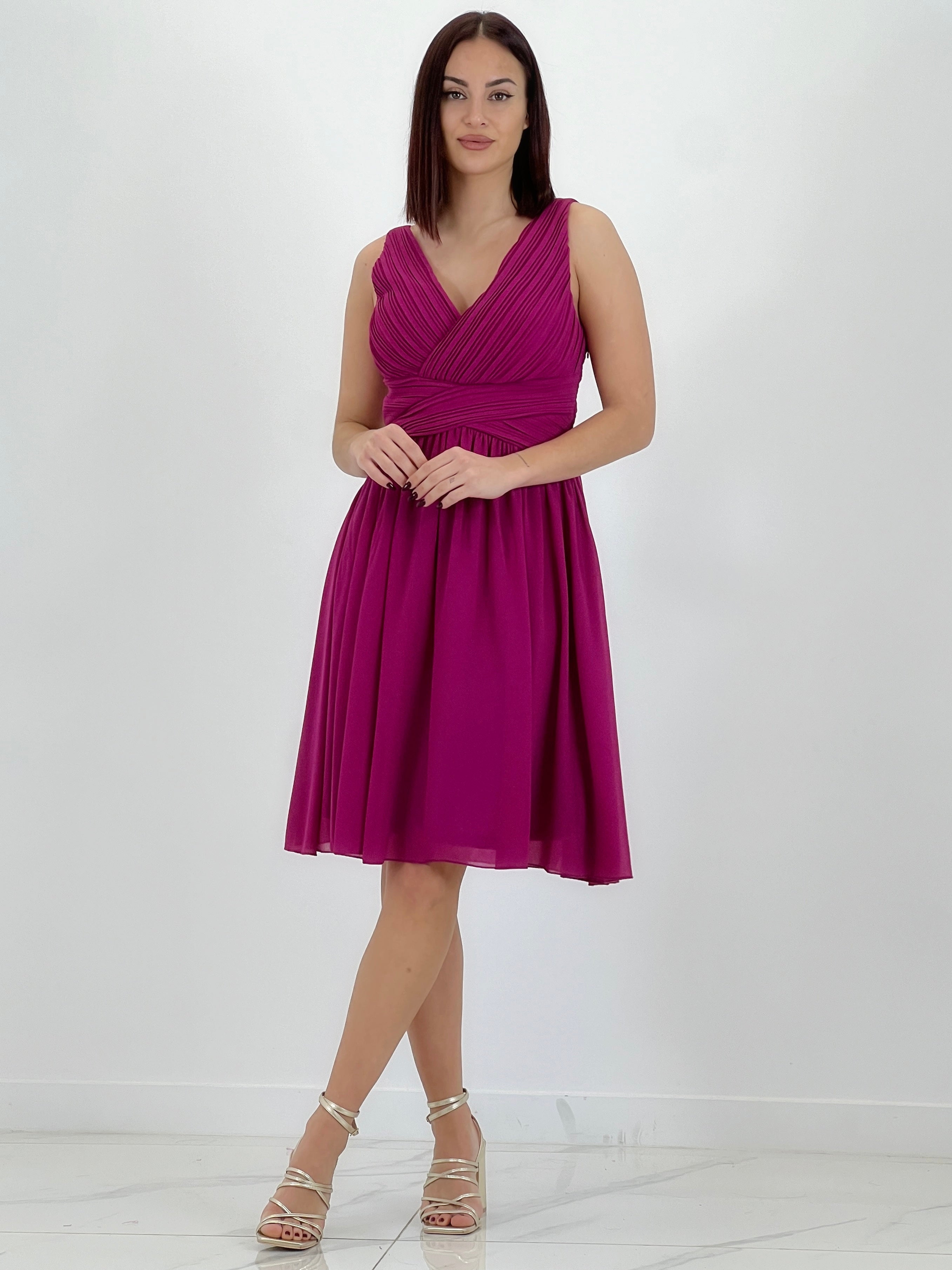 Vestido Elvia drapeado corto