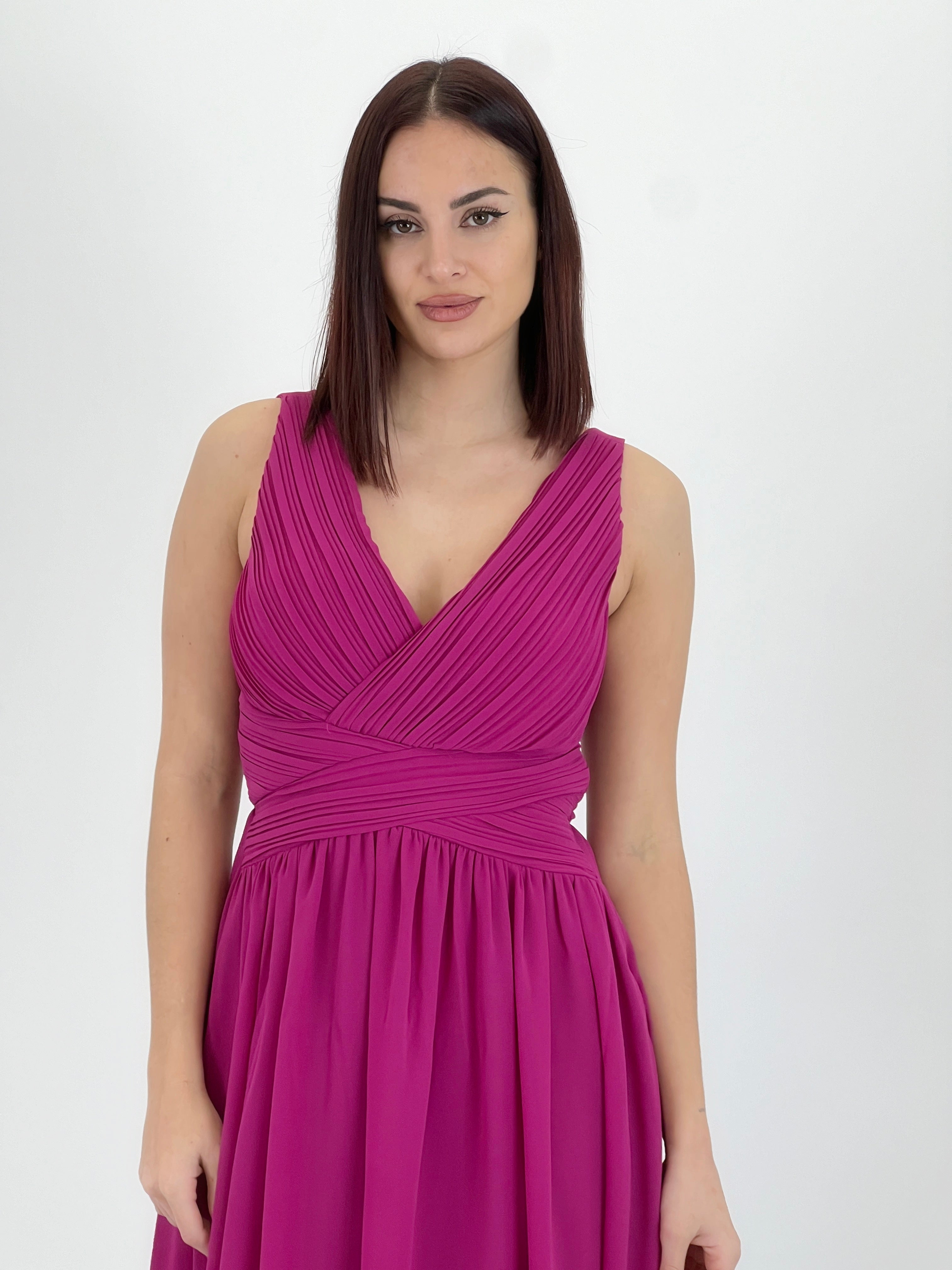 Vestido Elvia drapeado corto