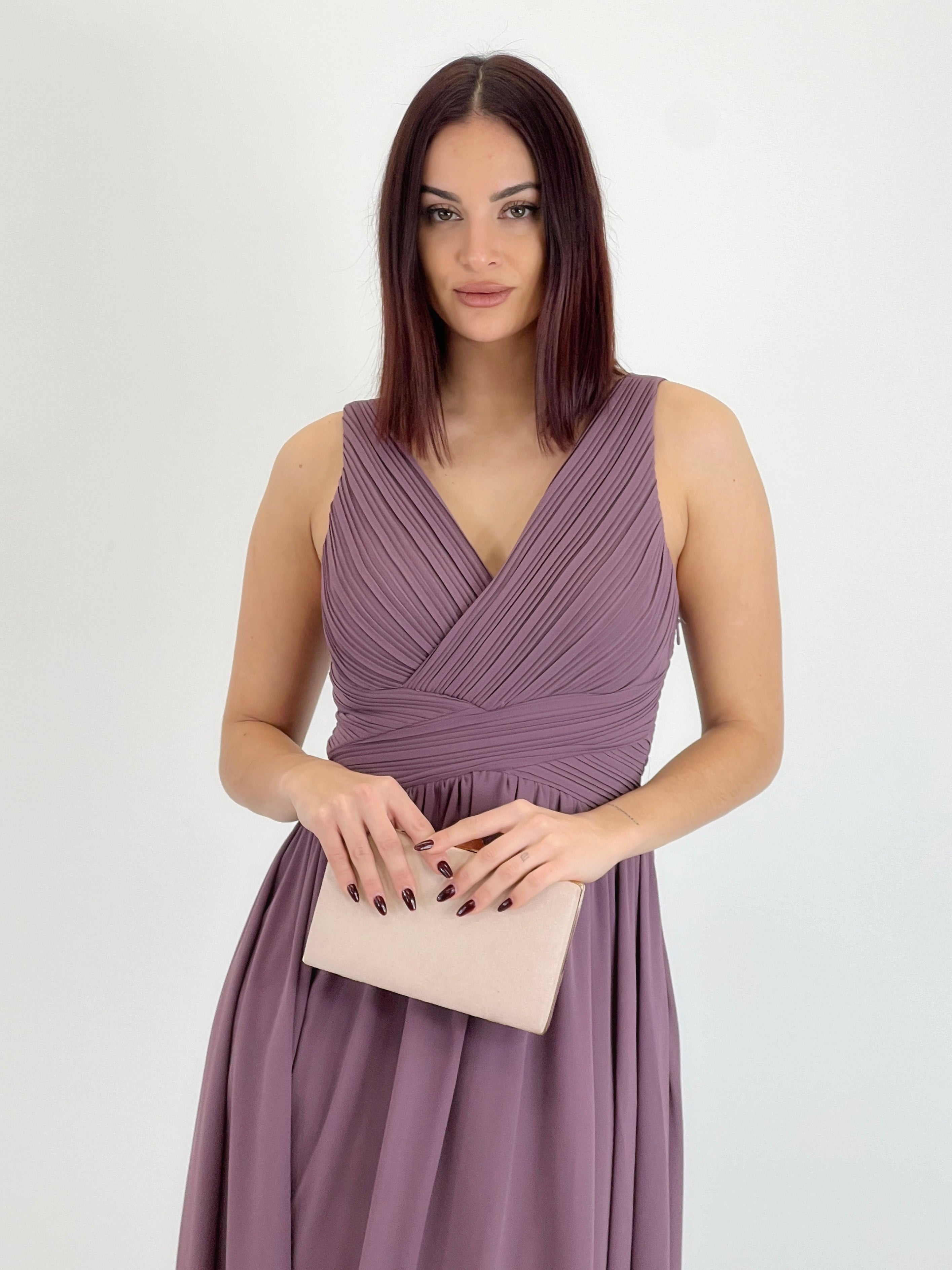 Vestido Elvia drapeado corto