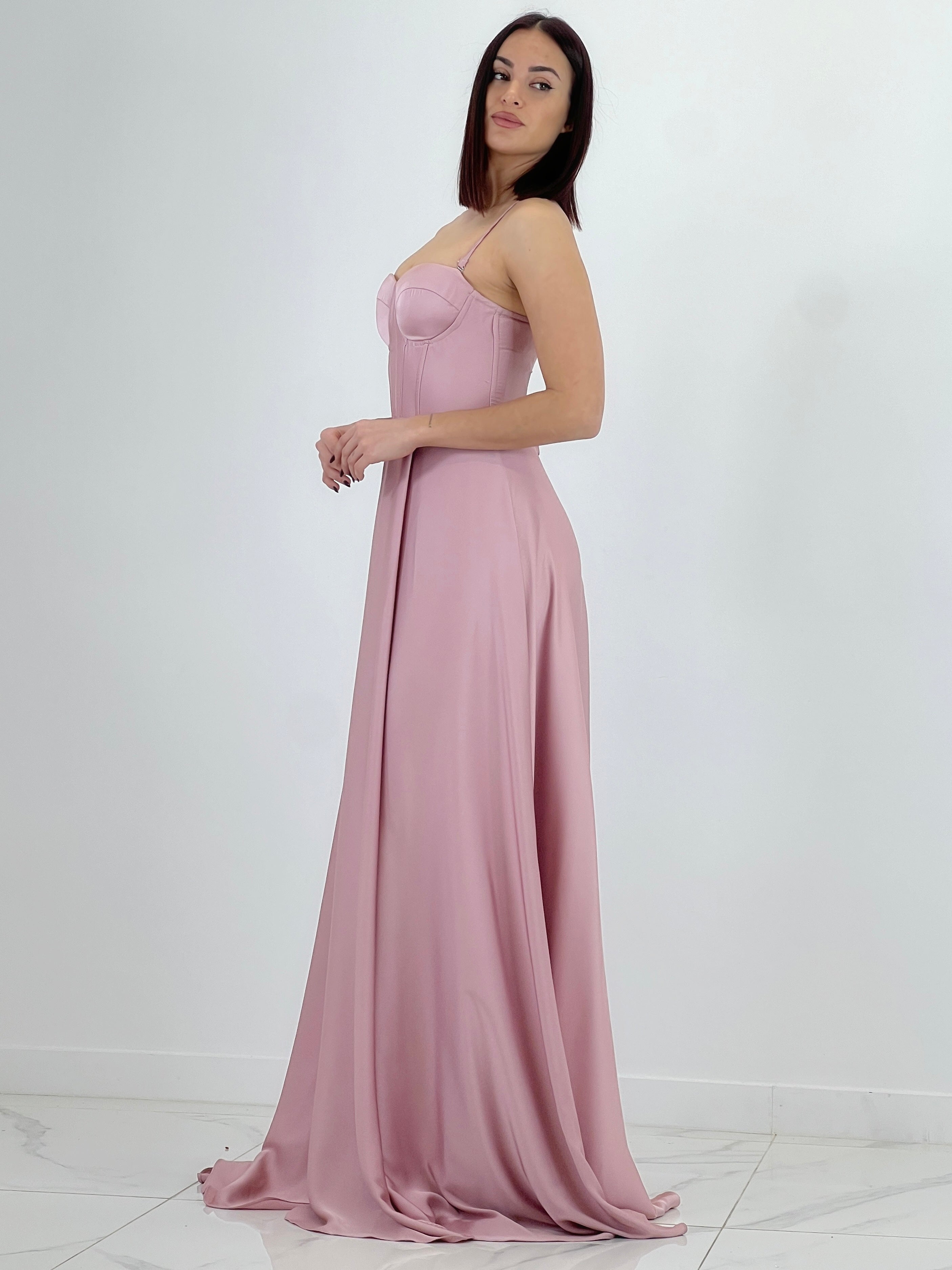 Vestido corsé raso Sarah