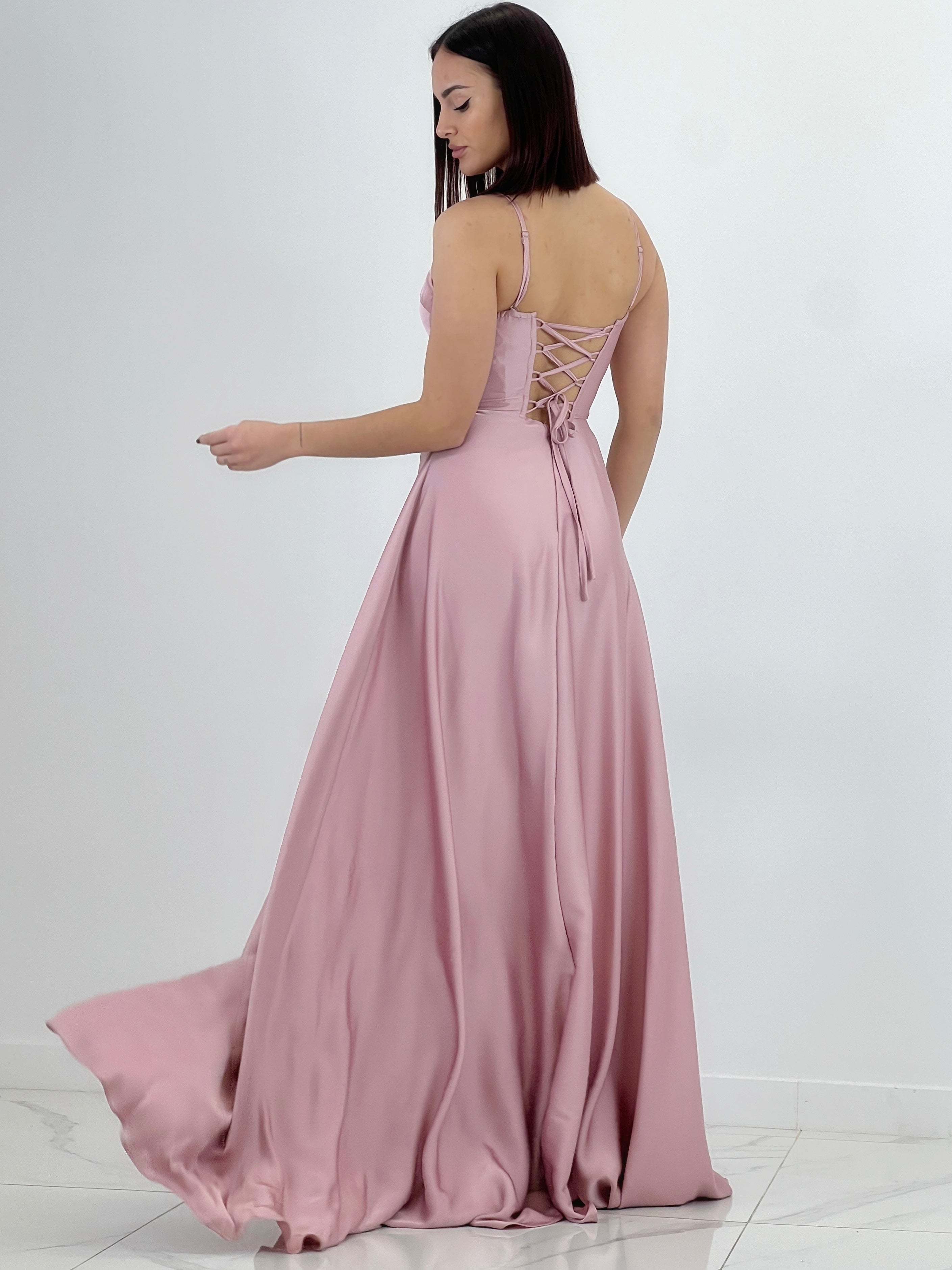 Vestido corsé raso Sarah