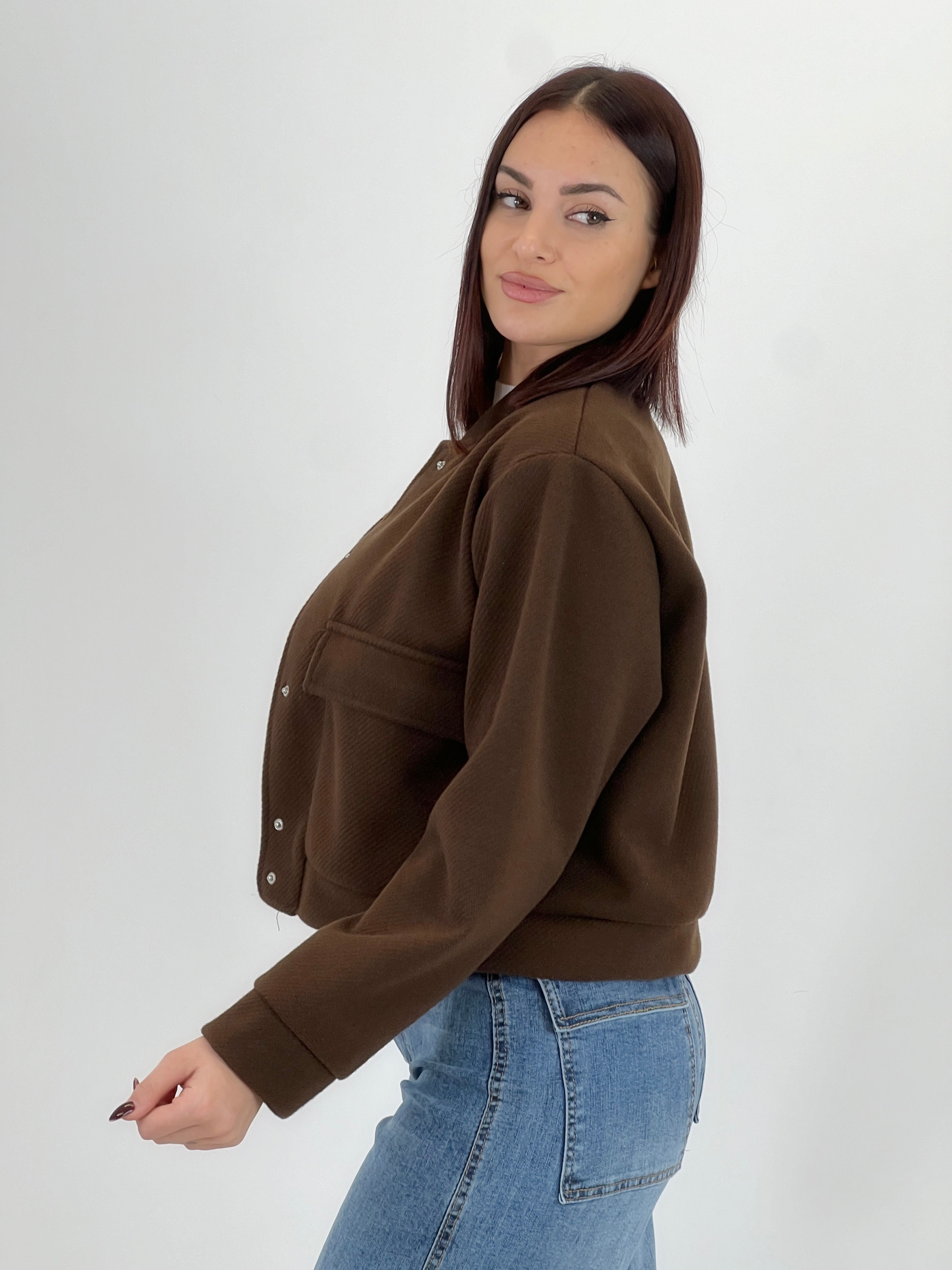 Cazadora bomber efecto paño