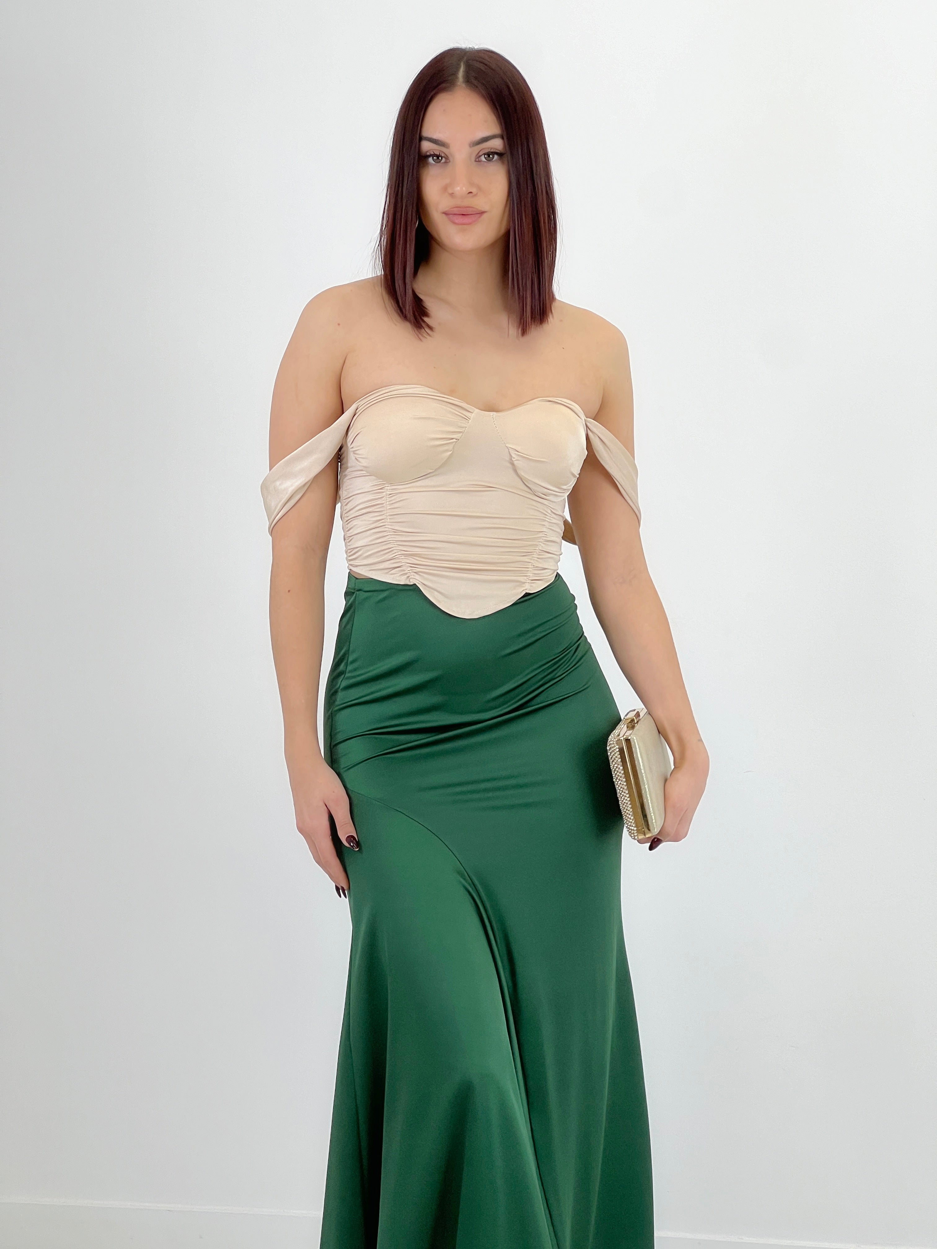 Paradis satin skirt
