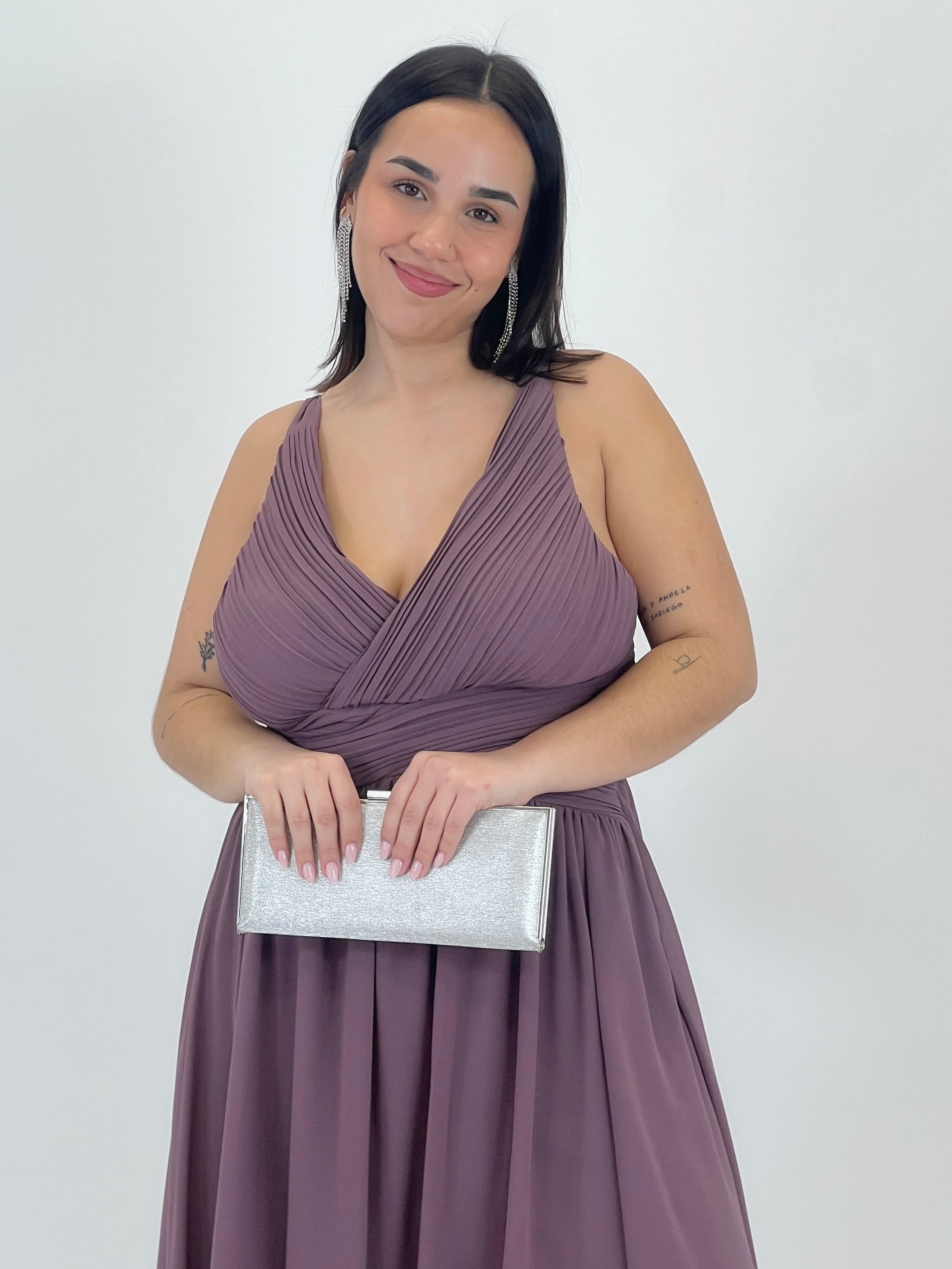 Vestido Elvia drapeado corto