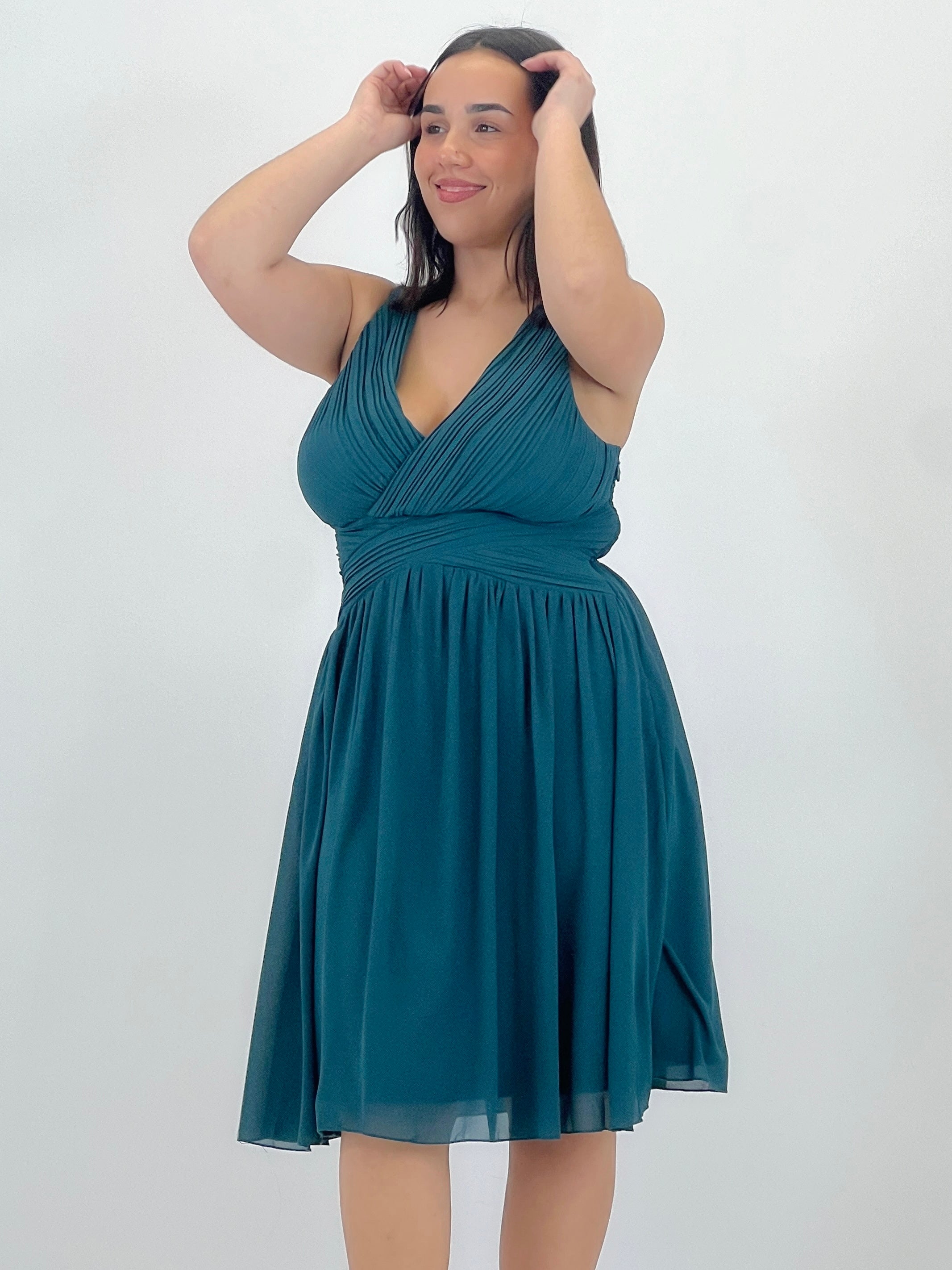 Vestido Elvia drapeado corto