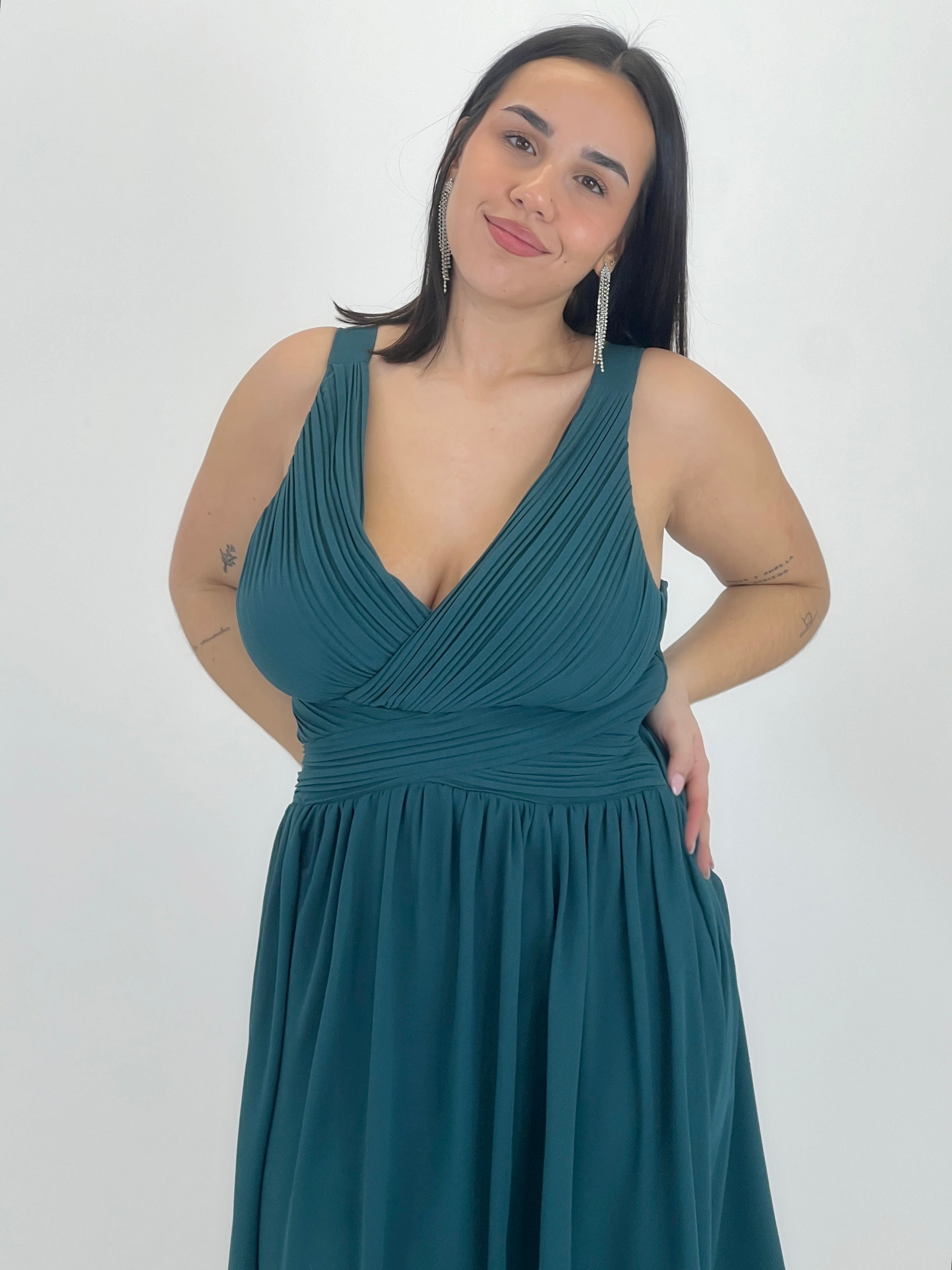 Vestido Elvia drapeado corto