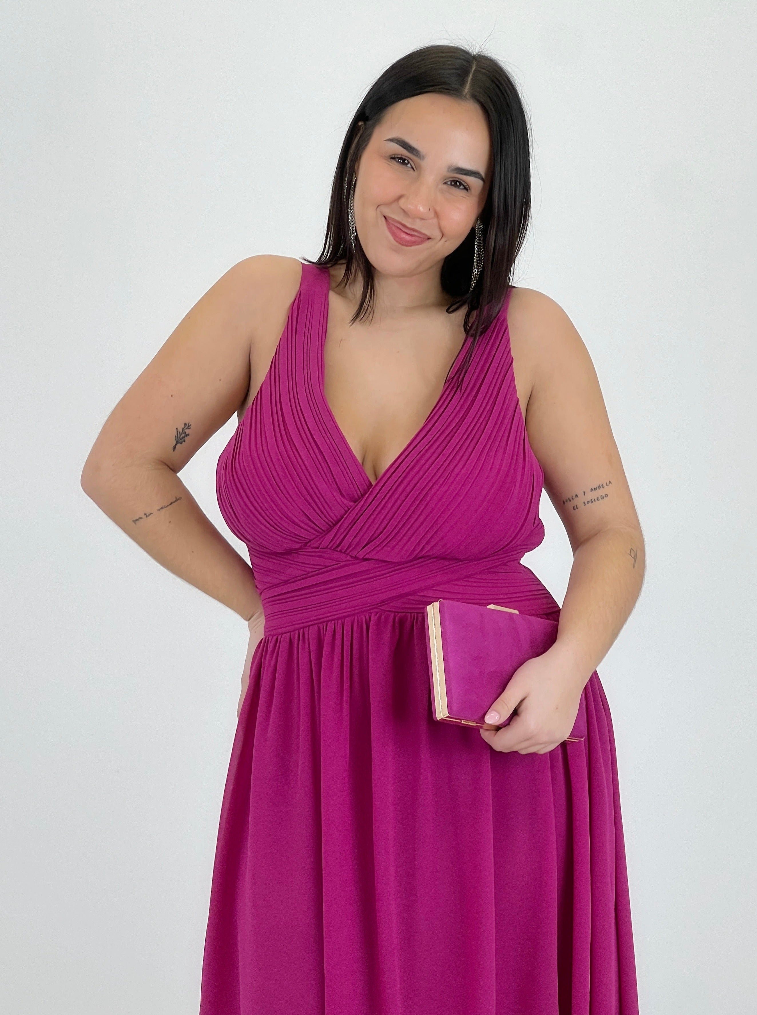 Vestido Elvia drapeado corto