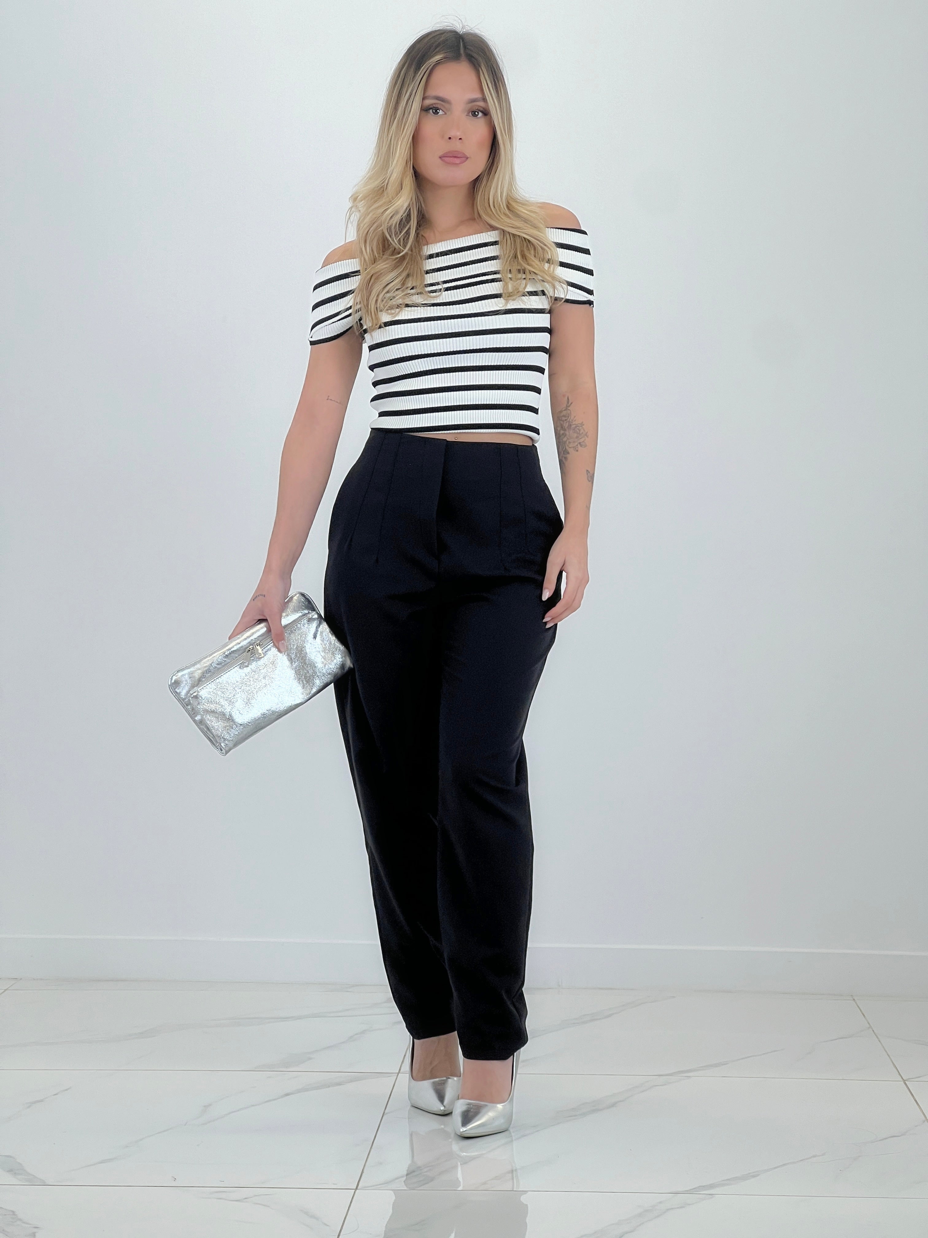 Pantalón pinzas recto