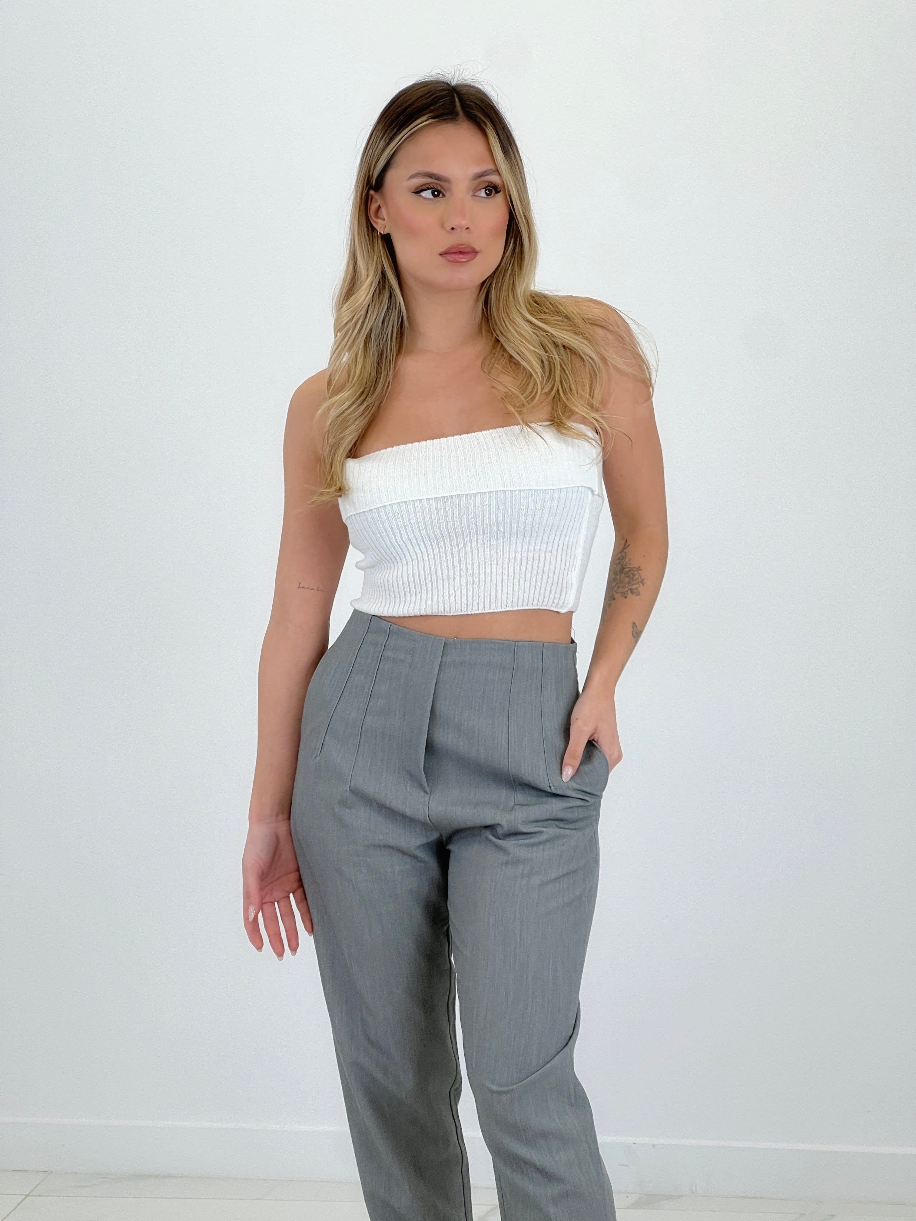 Pantalón pinzas recto