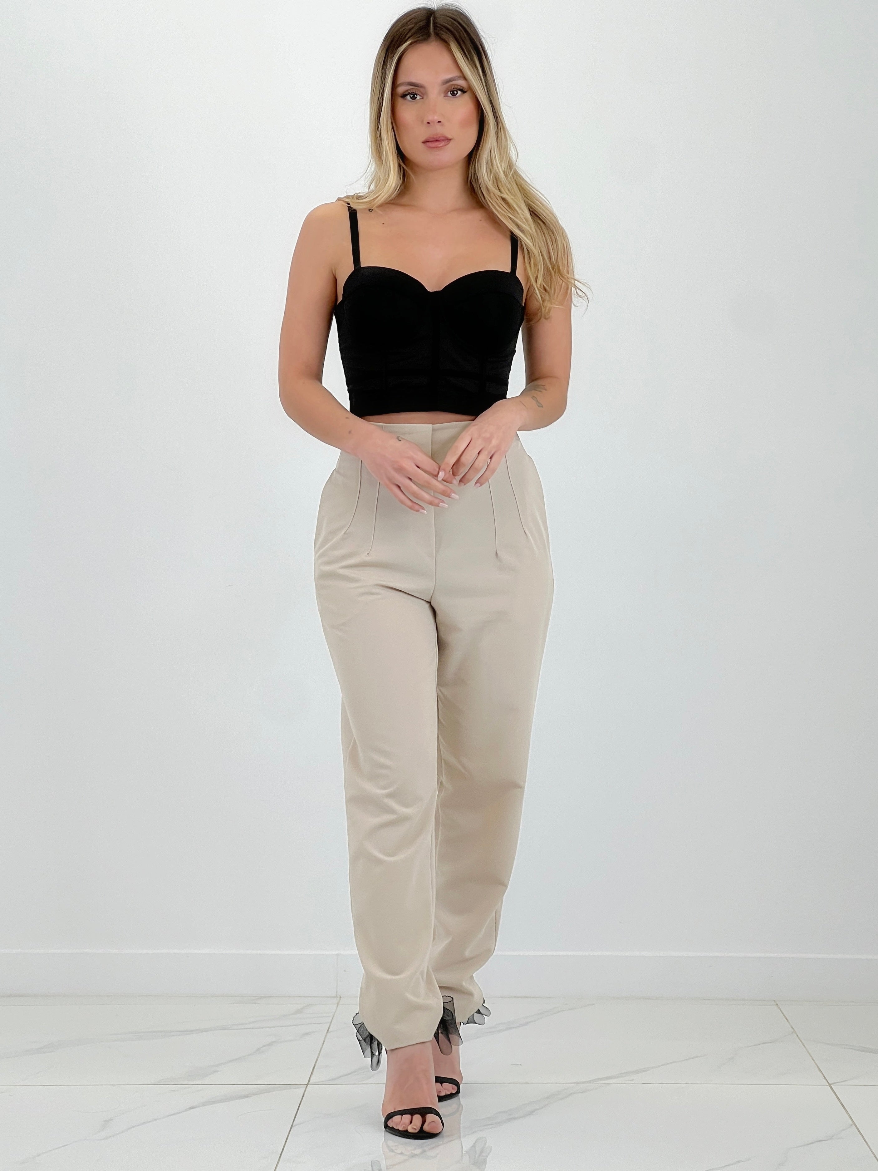 Pantalón pinzas recto