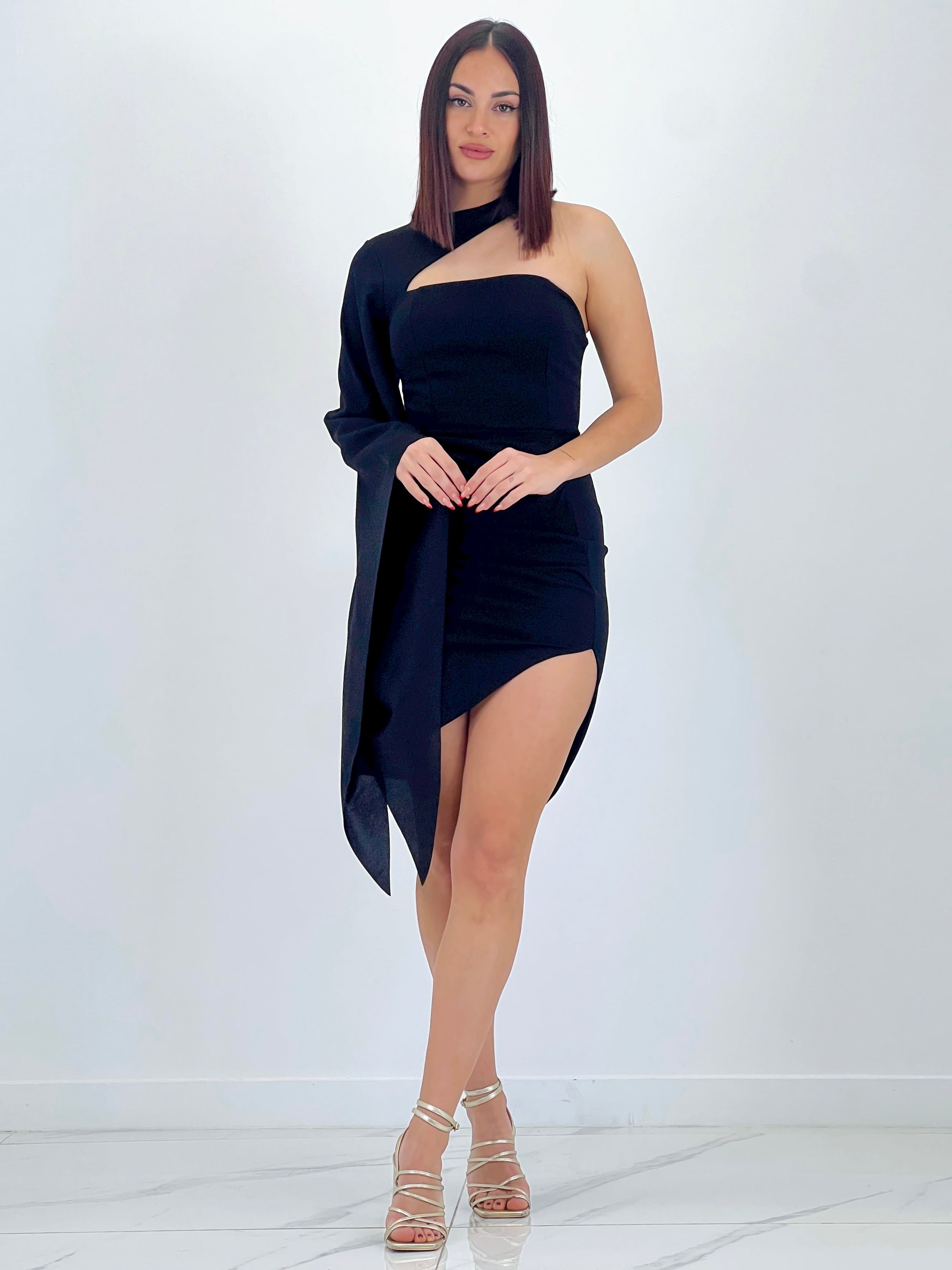 Vestito con manica a mantella Dunia