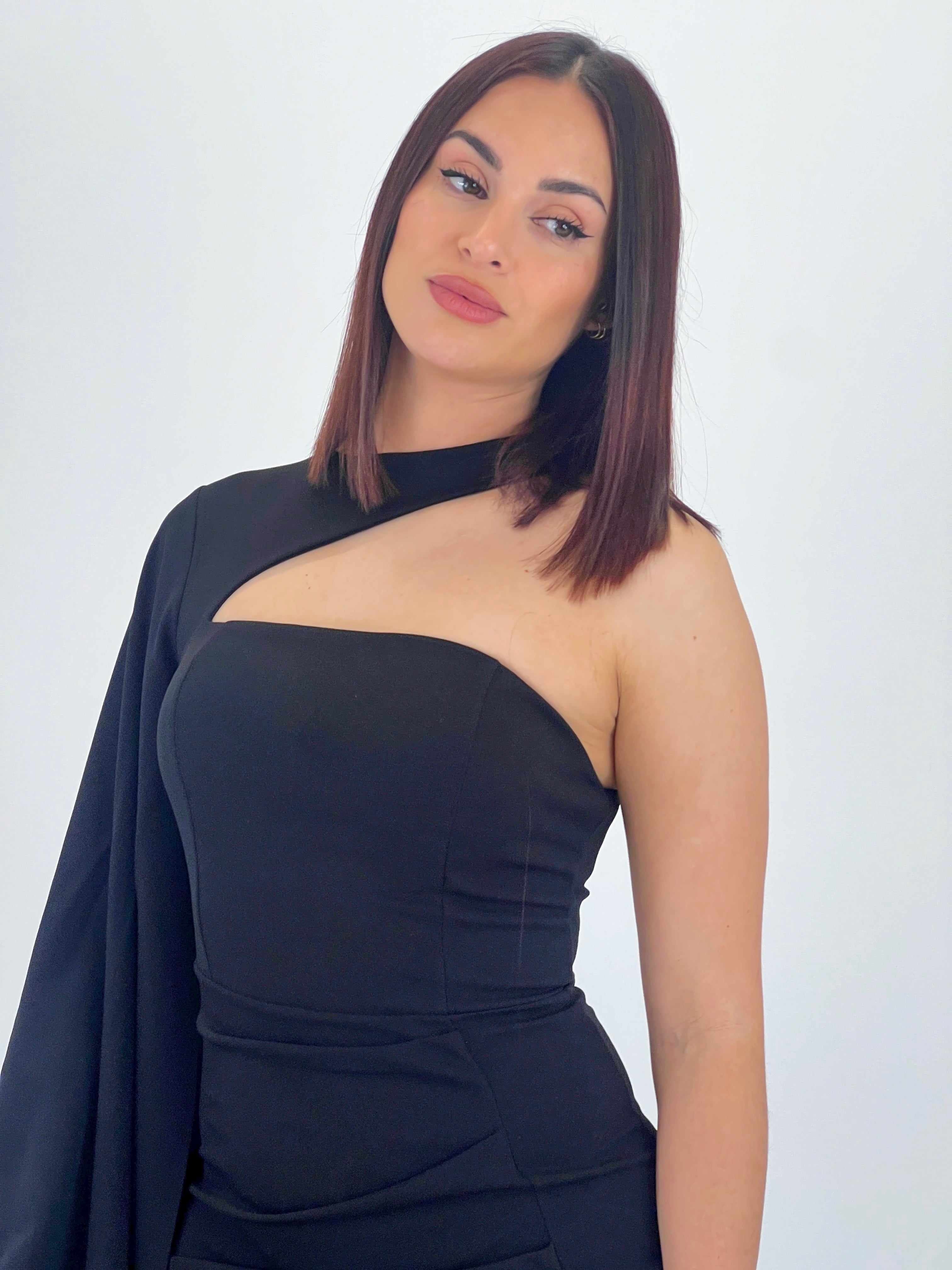 Vestito con manica a mantella Dunia