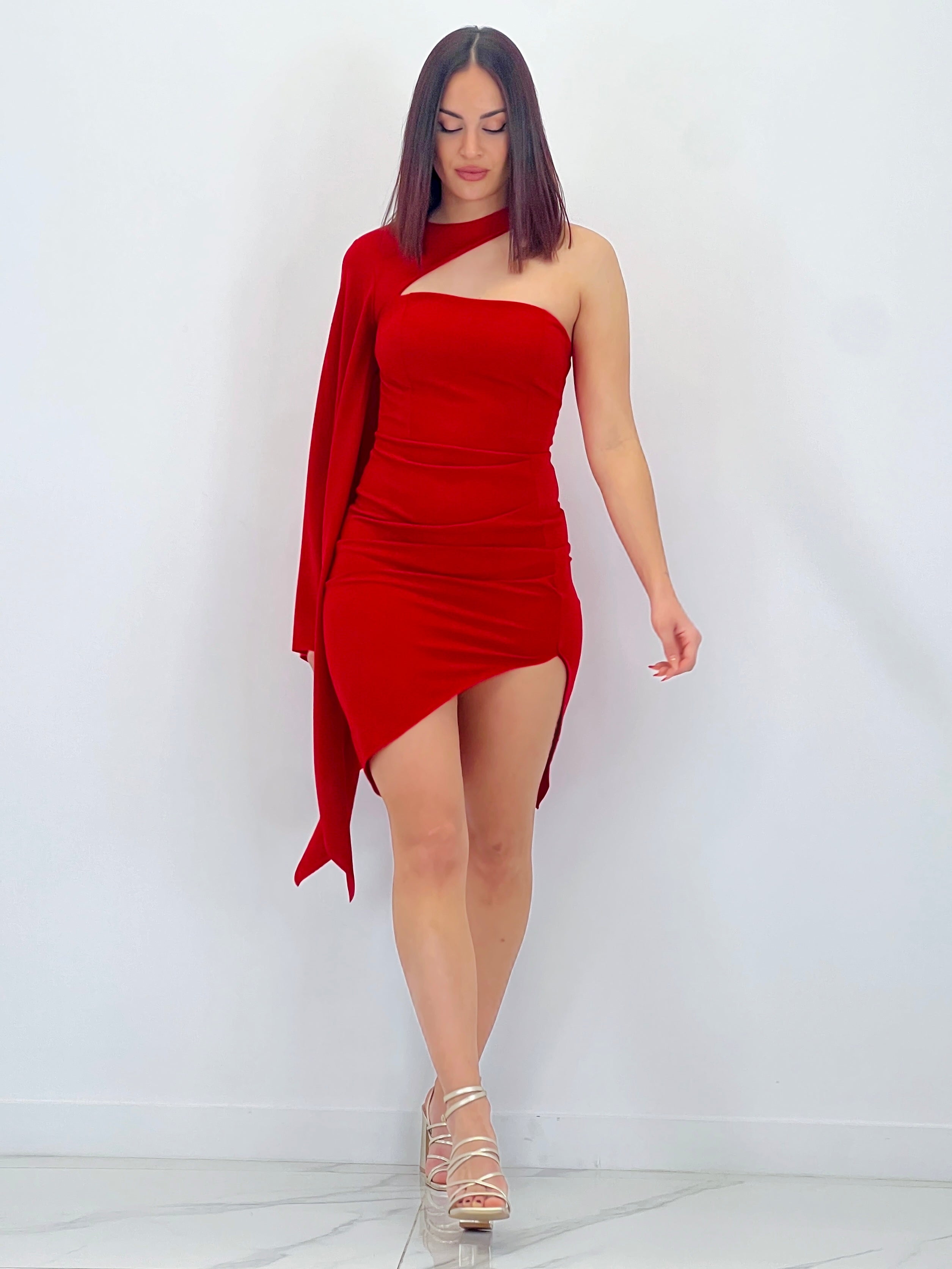 Vestito con manica a mantella Dunia