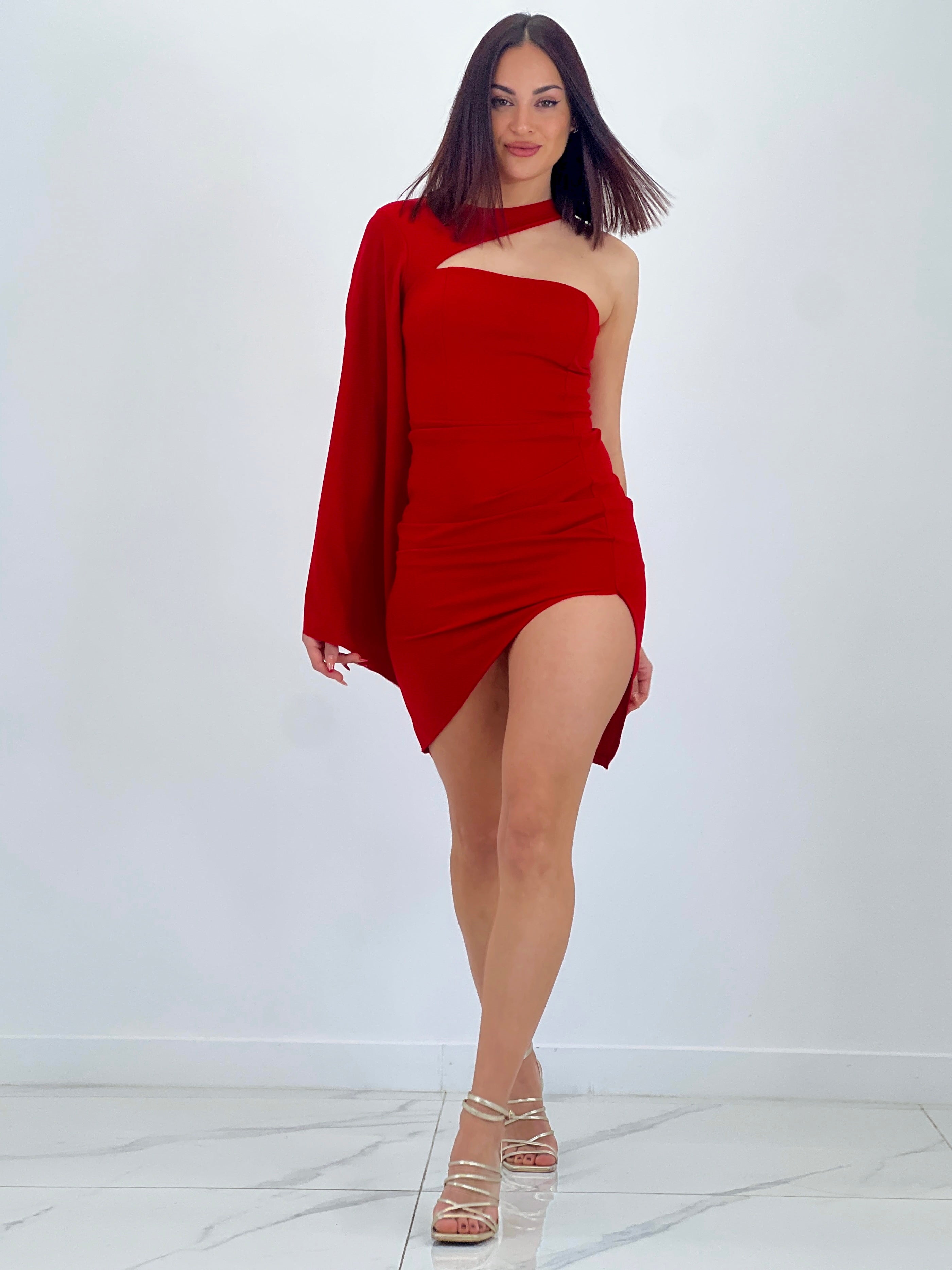 Vestito con manica a mantella Dunia