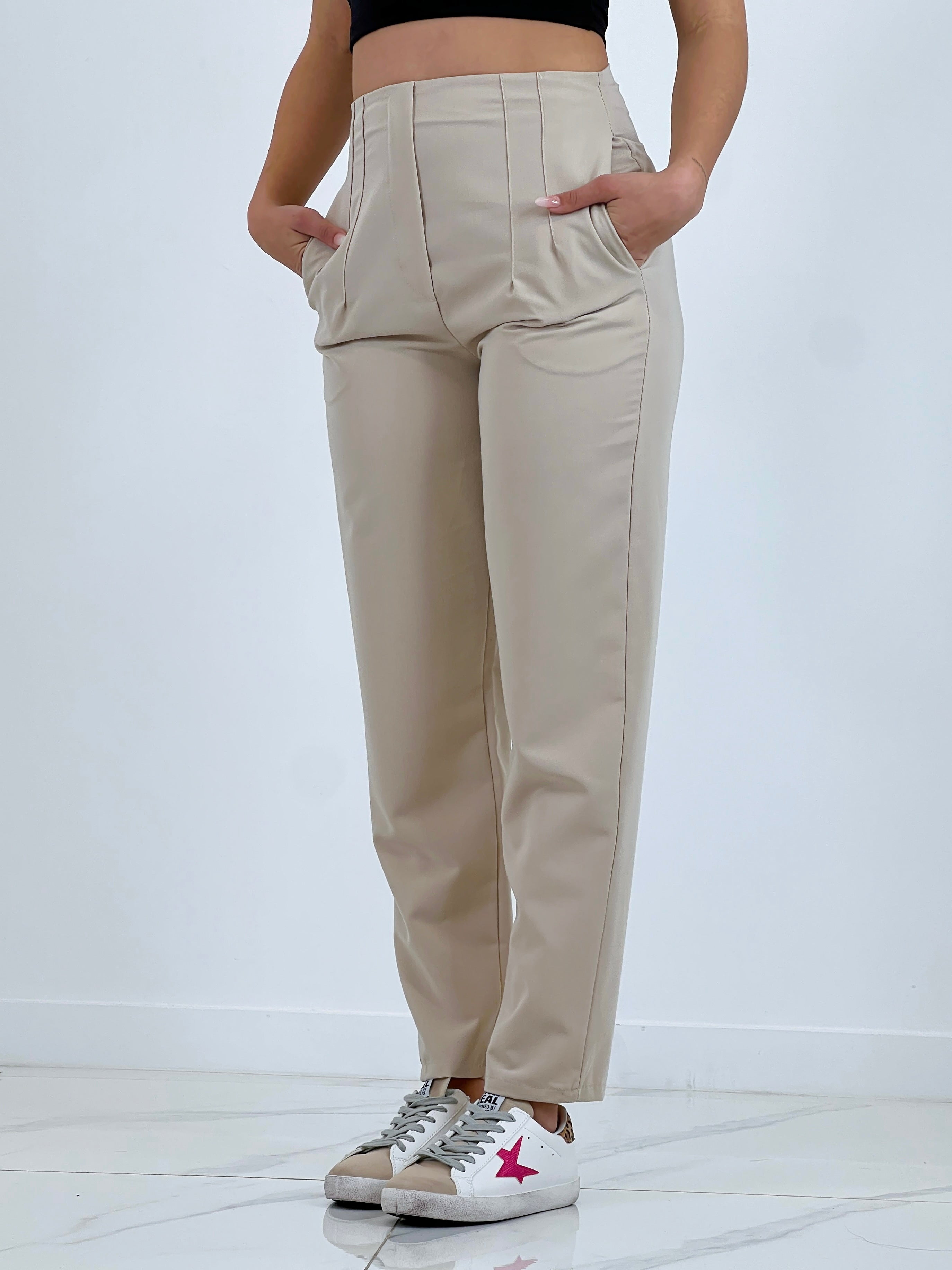 Pantalón pinzas recto