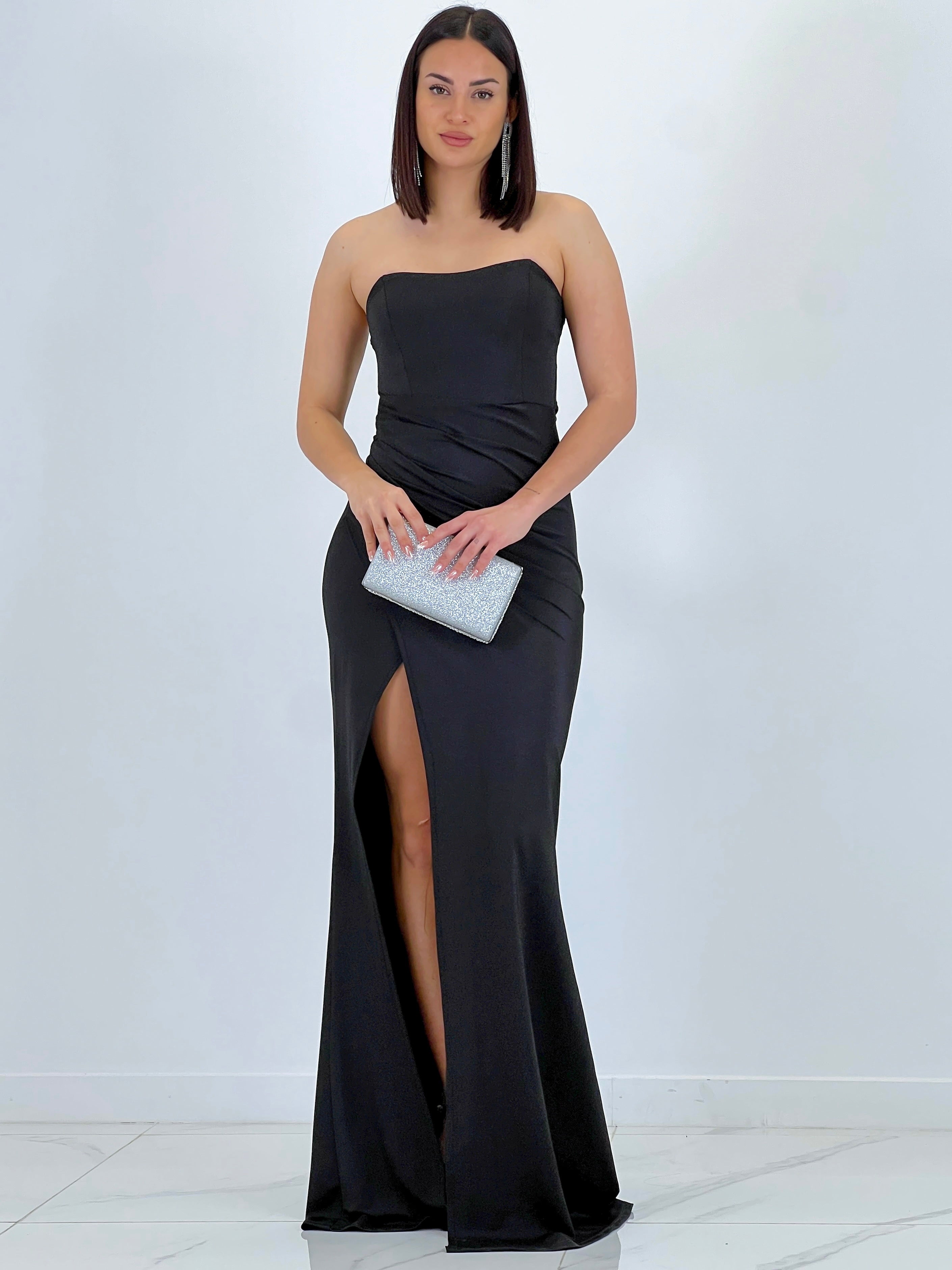 Vestido fruncido espalda cruzada Dina