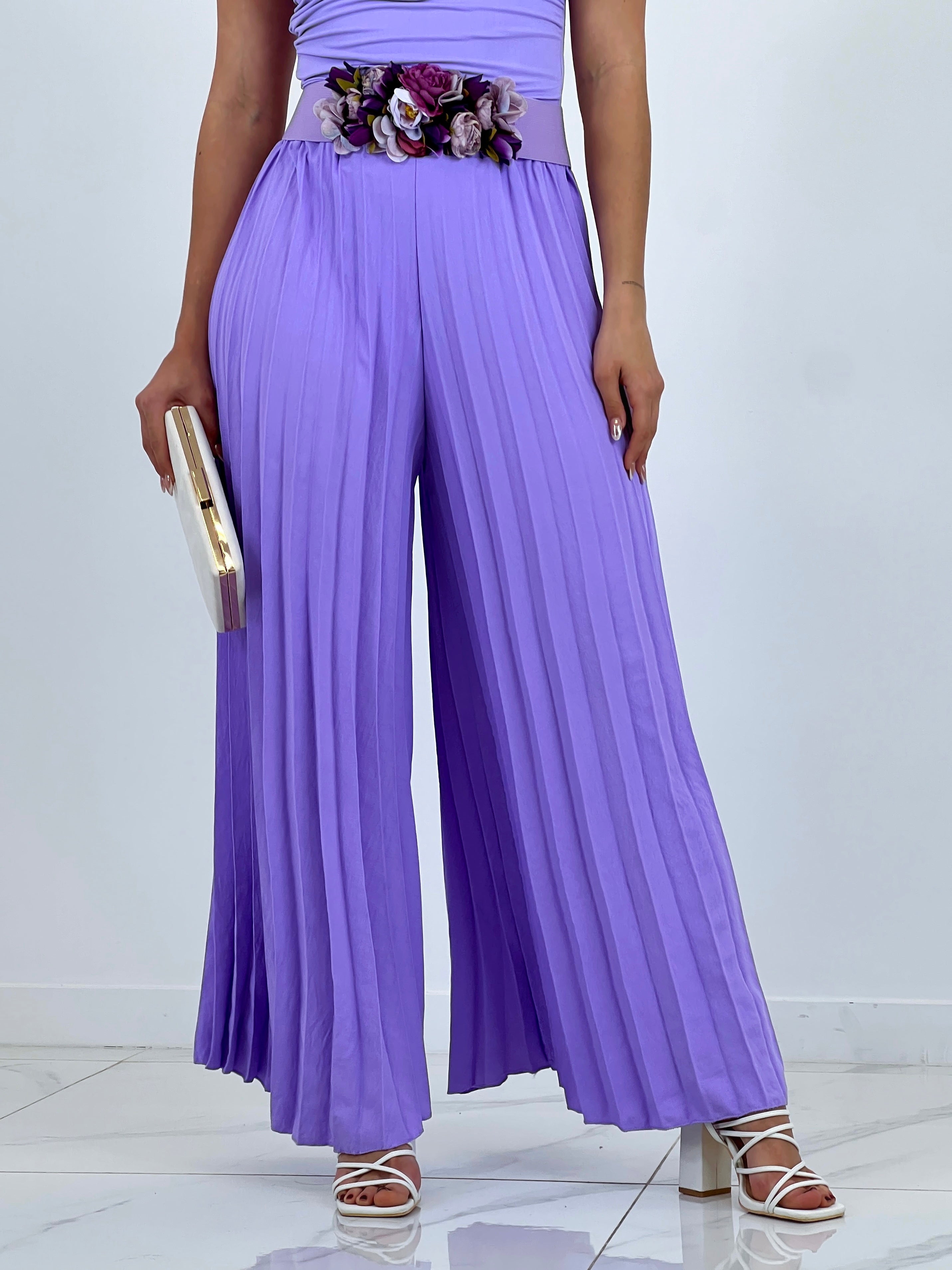 Pantalón plisado gasa Abril