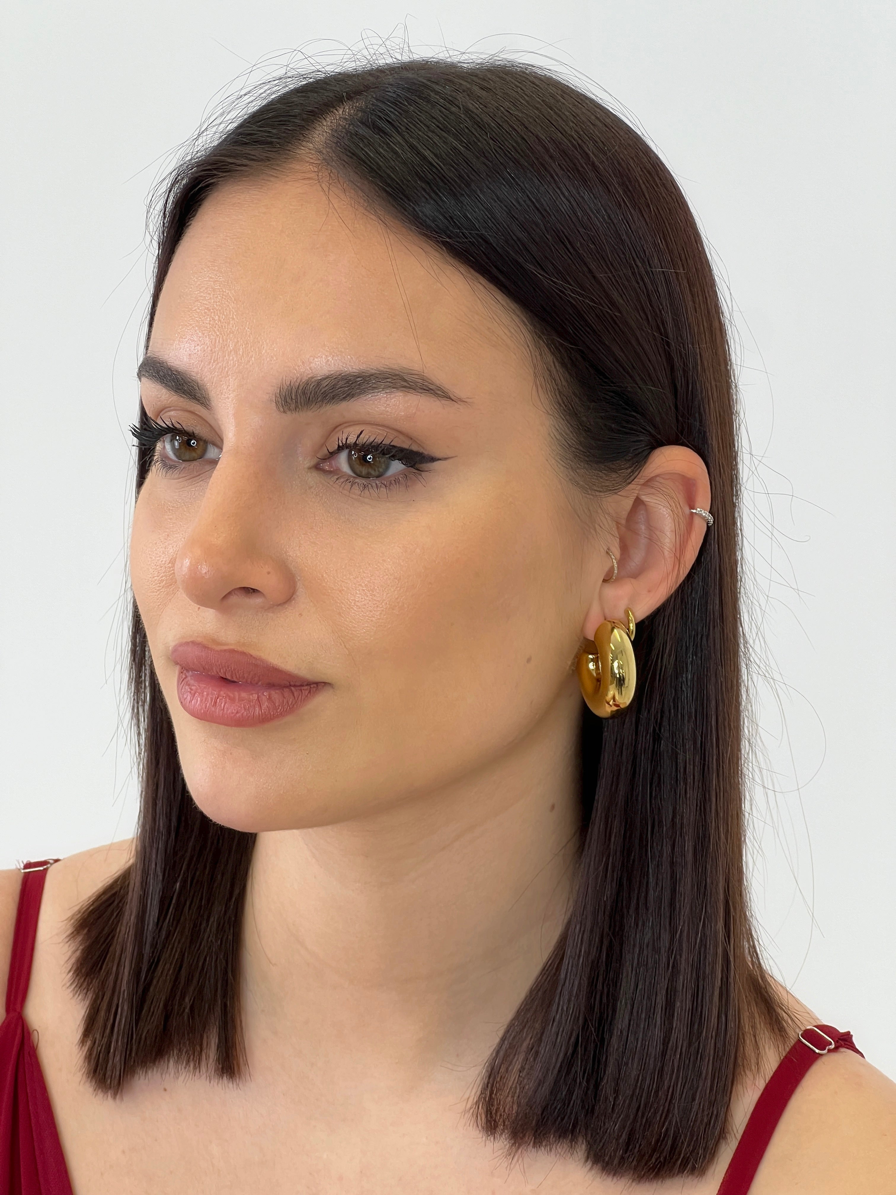 Pendientes aro grueso grande